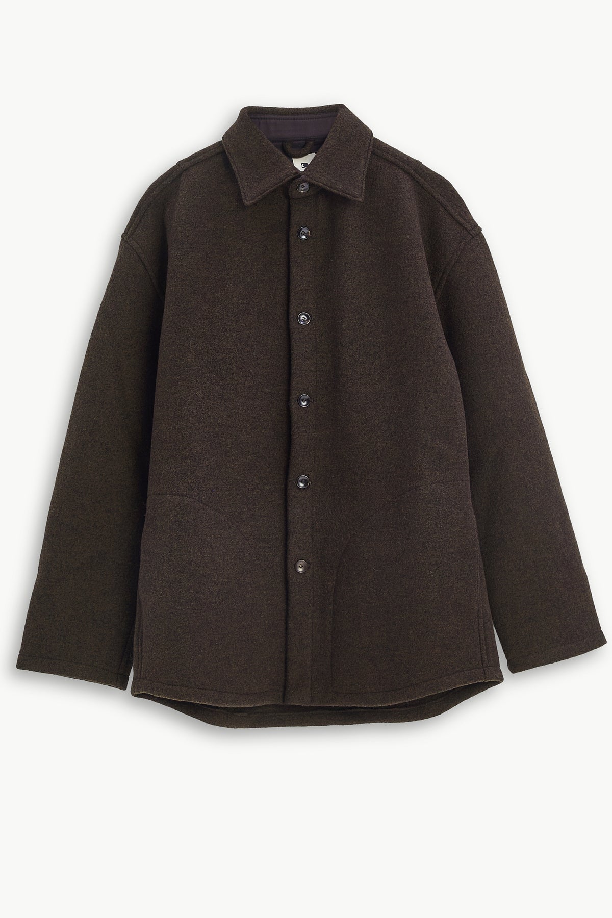 Jacket in a Fine Dark Chocolate Boiled Wool