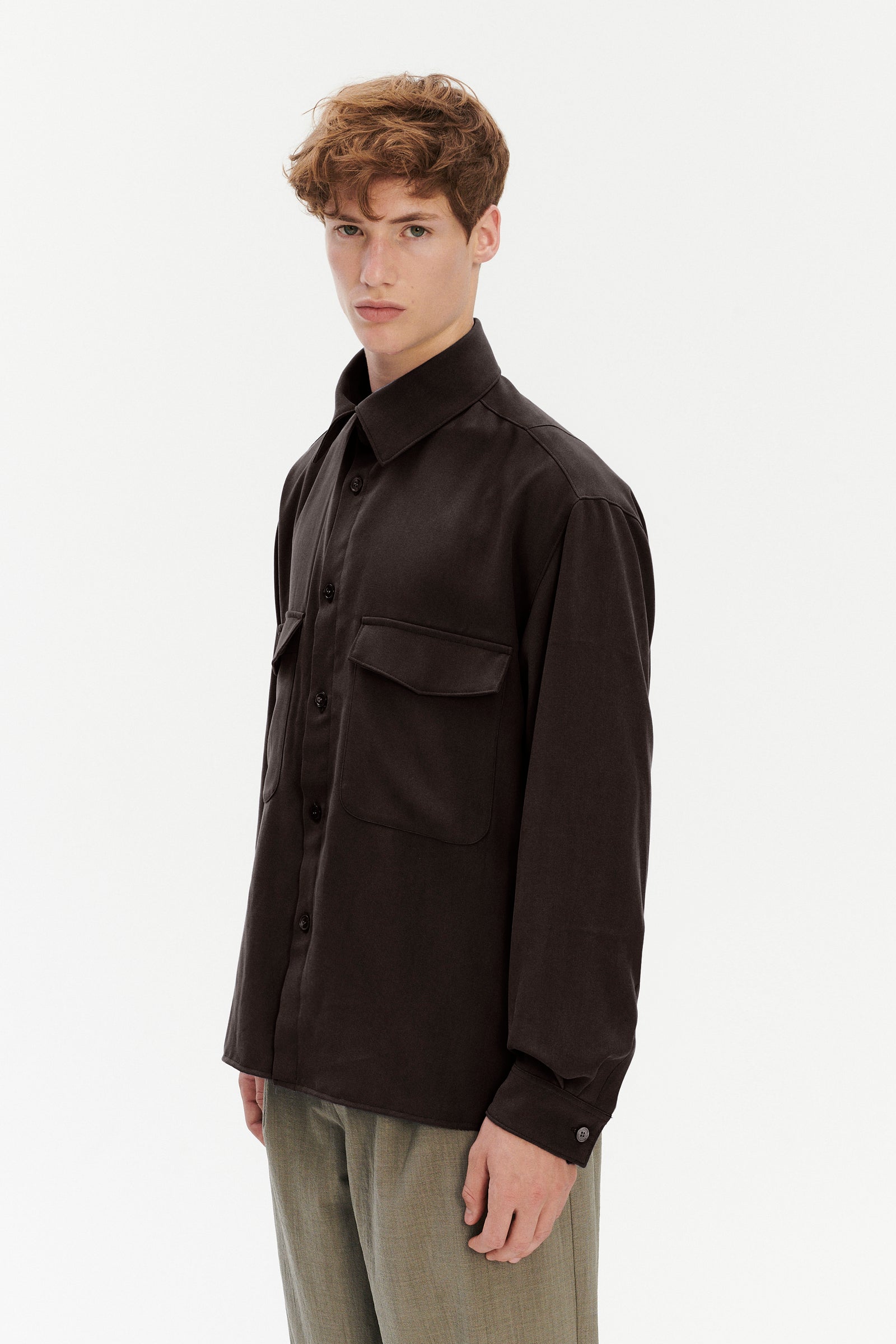 Jacket in the Finest Deep Brown Summery Italian Washed Wool