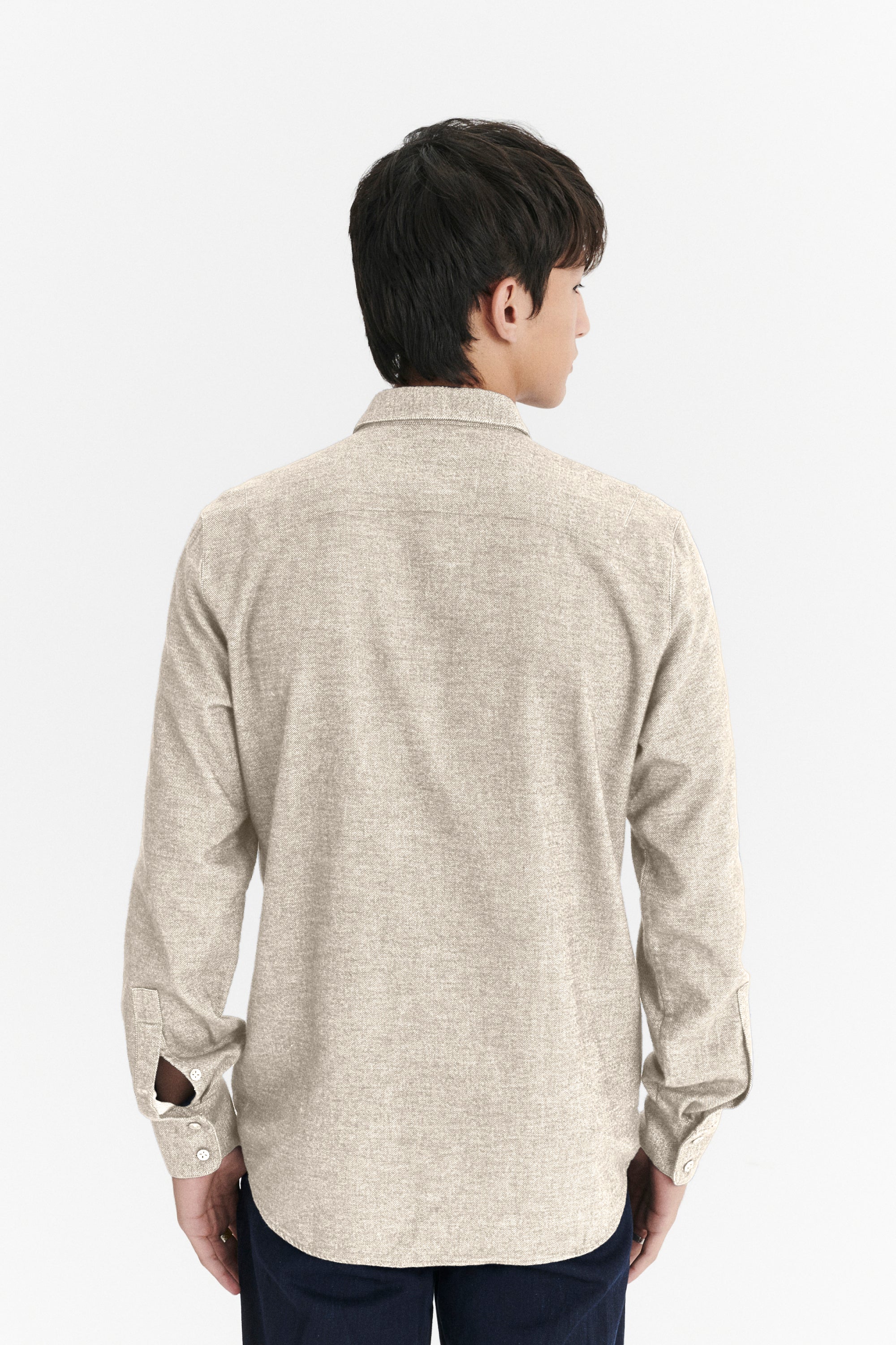Feel Good Shirt in a Japanese Blend of Organic Cotton and Yak - Beige