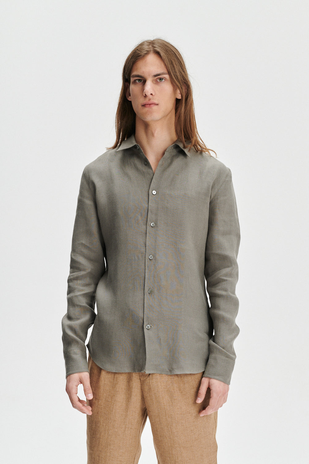 Feel Good Shirt in the Finest Mud Grey Soft Feeling Italian Hemp - Online Exclusive