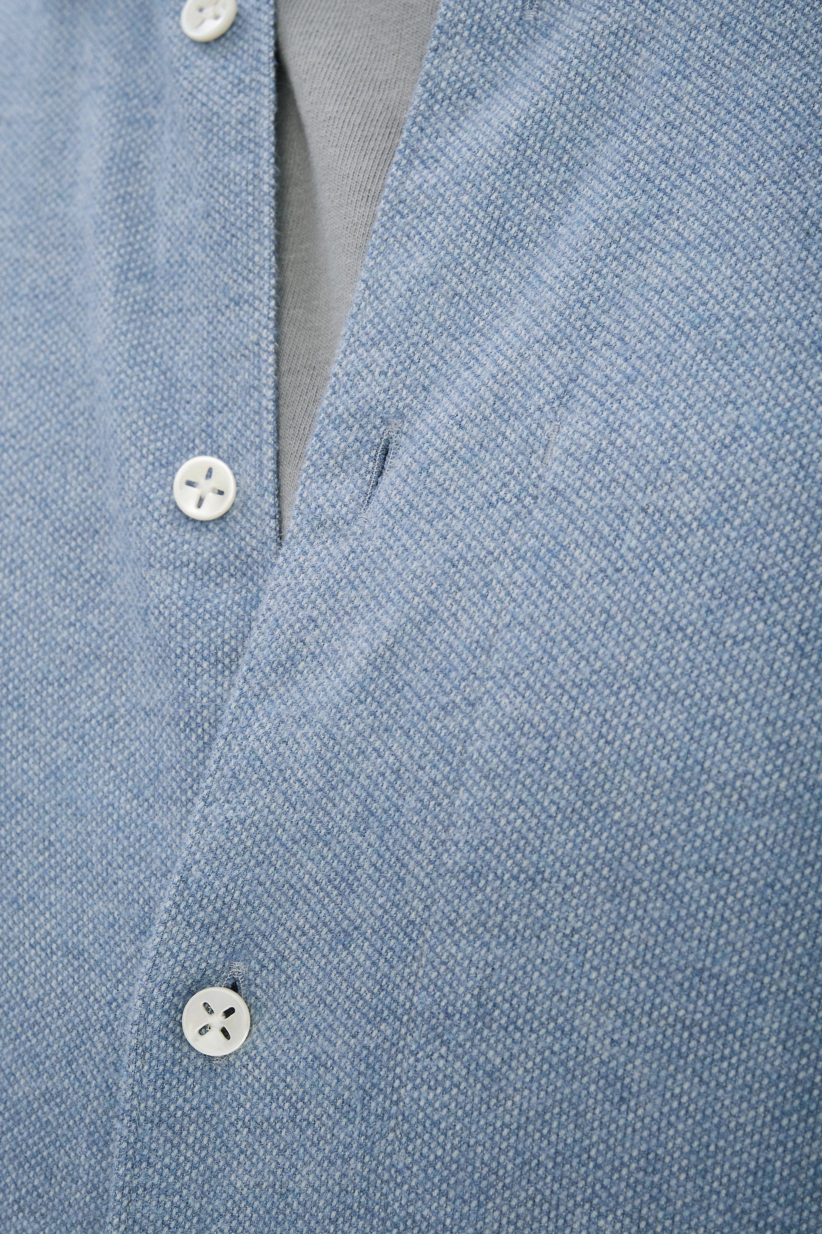 Feel Good Shirt in a Blue Soft Double Brushed Italian Cotton Flannel