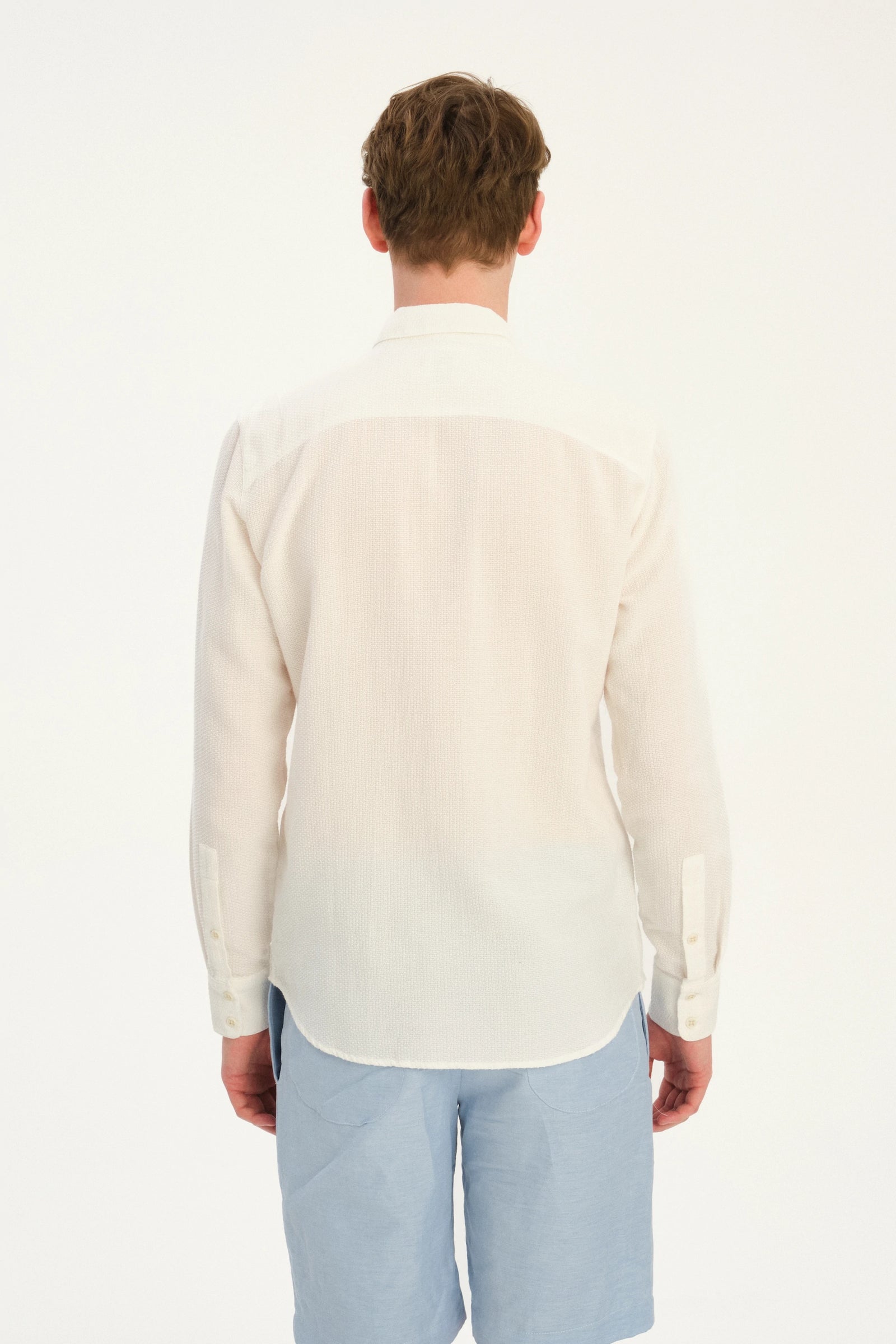 Feel Good Shirt in a White Airy Portuguese Cotton