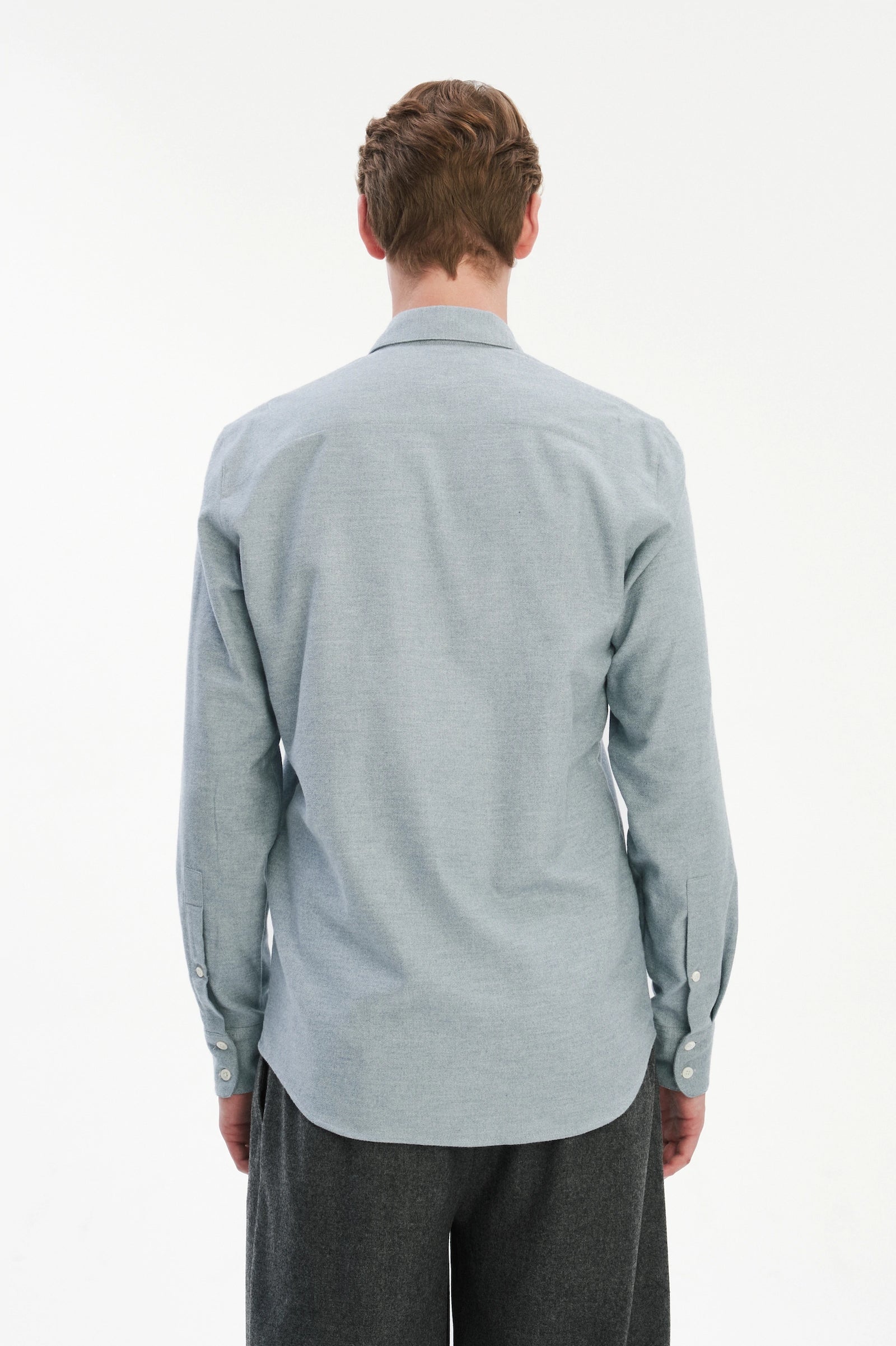 Feel Good Shirt in the Finest Light Grey Blue Italian Cotton