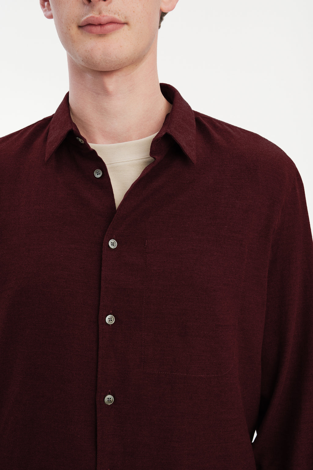 Feel Good Shirt in a Wine Recycled Structural Flannel