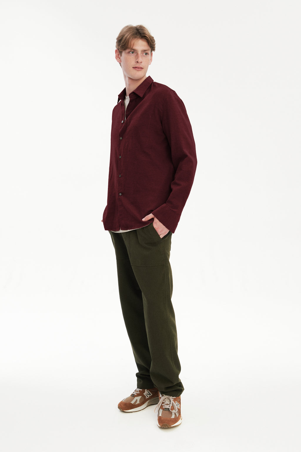 Feel Good Shirt in a Wine Recycled Structural Flannel