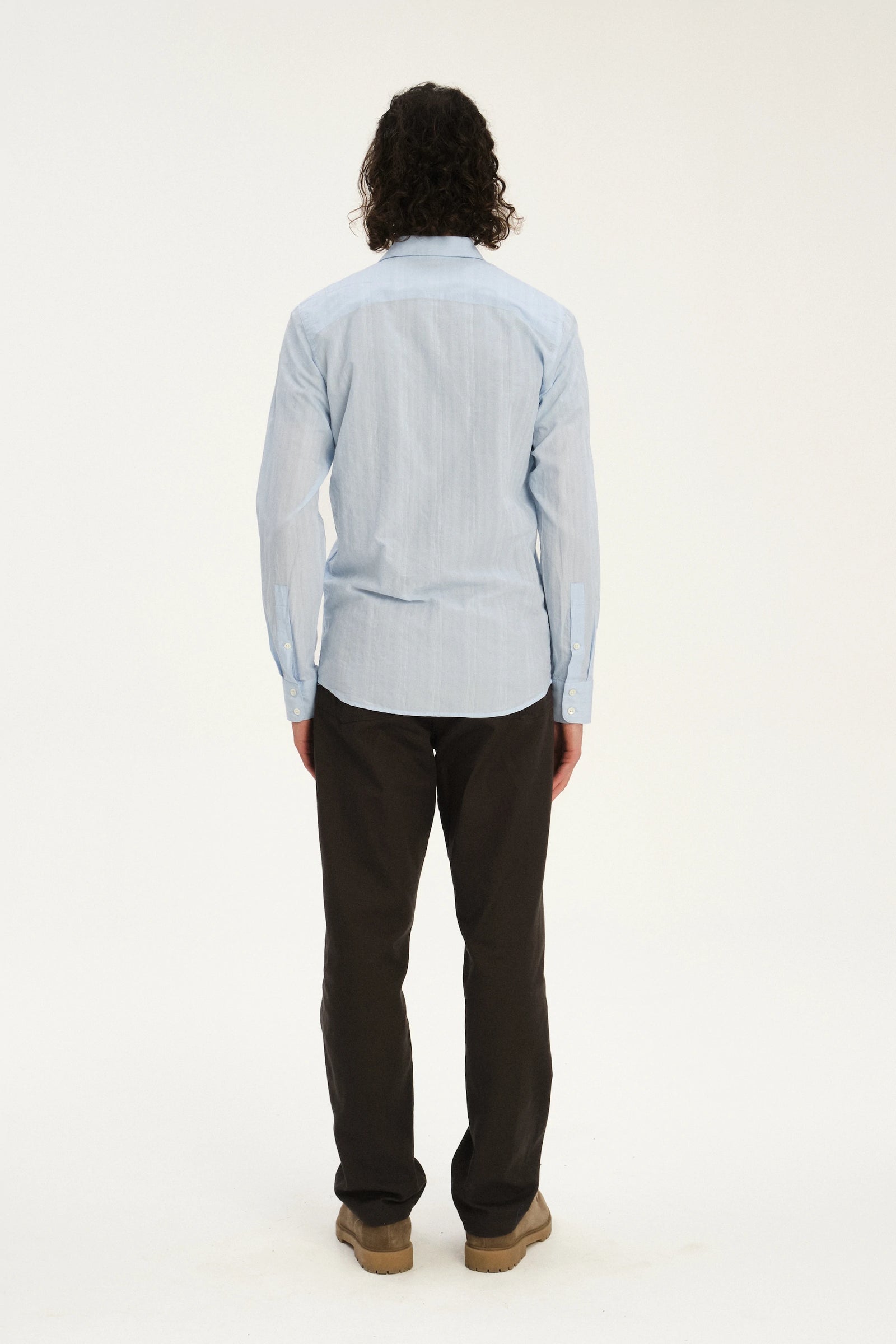 Feel Good Shirt in the Finest Pale Sky Blue Italian Cotton