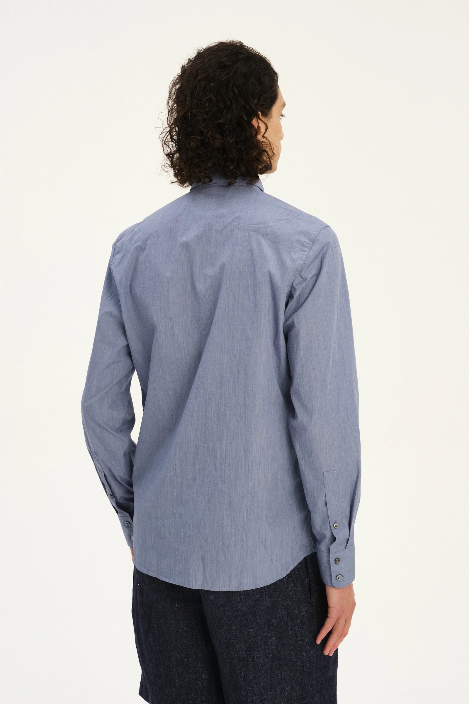Feel Good Shirt in the Finest Grey Blue Italian Cotton