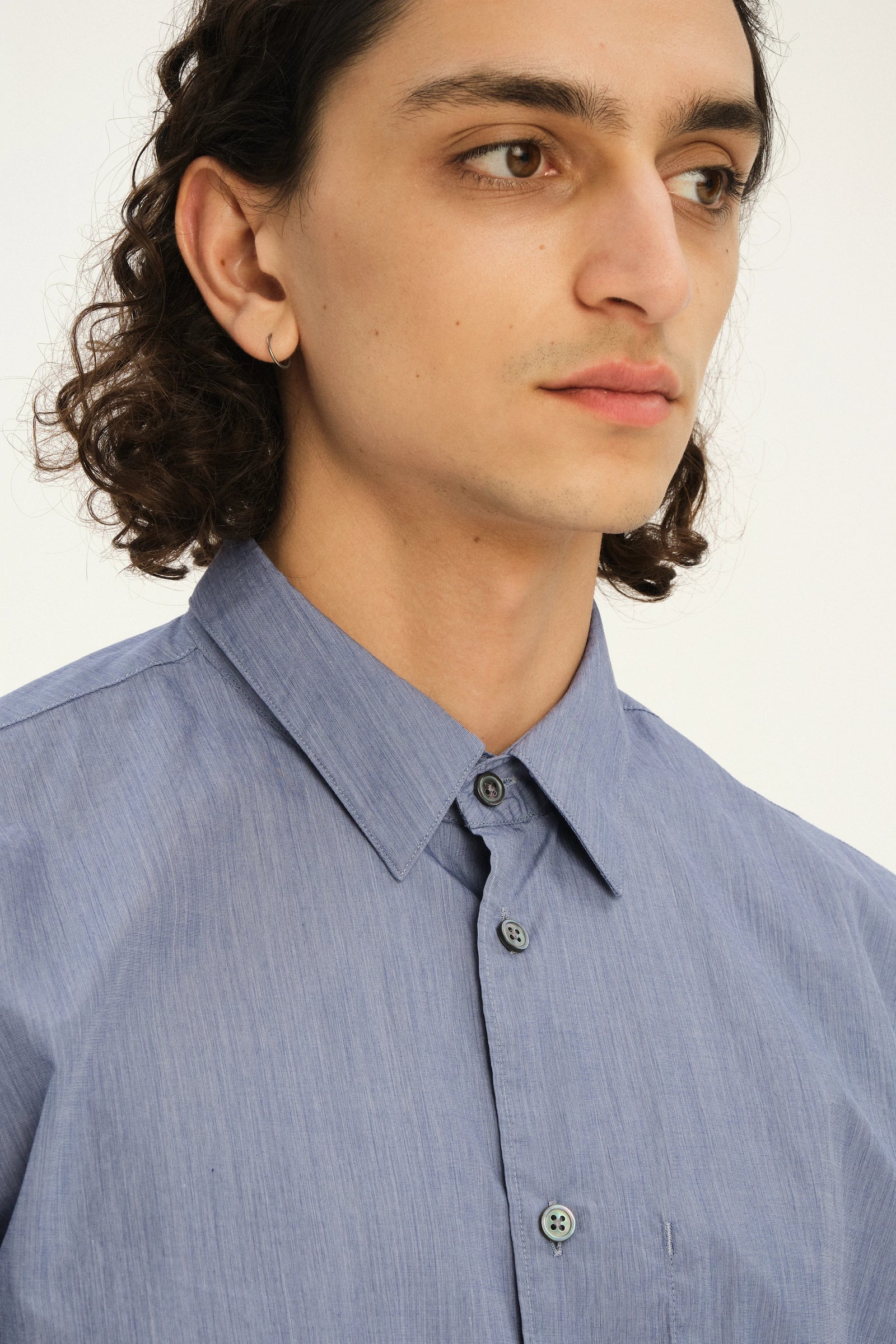 Feel Good Shirt in the Finest Grey Blue Italian Cotton