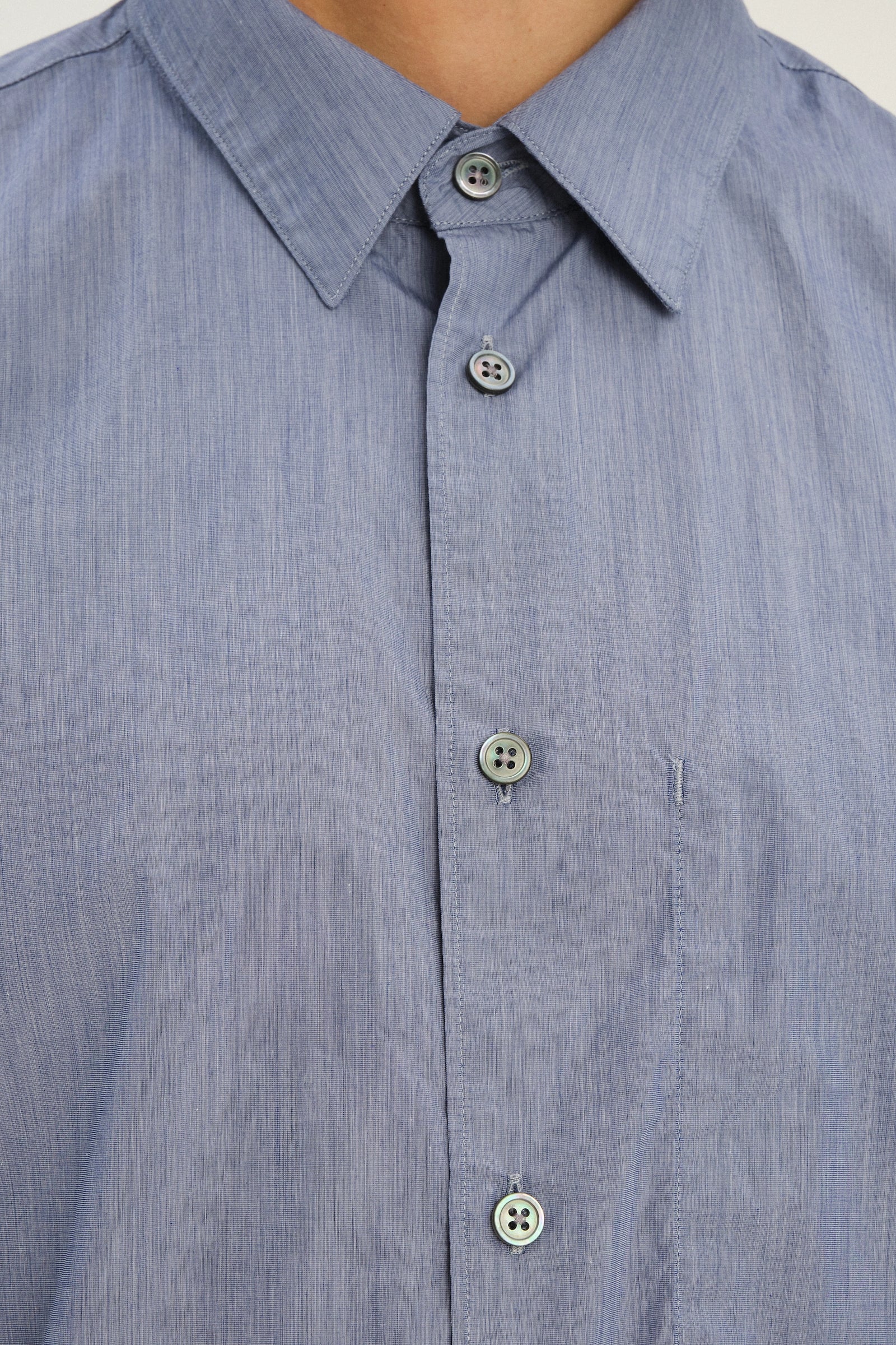 Feel Good Shirt in the Finest Grey Blue Italian Cotton