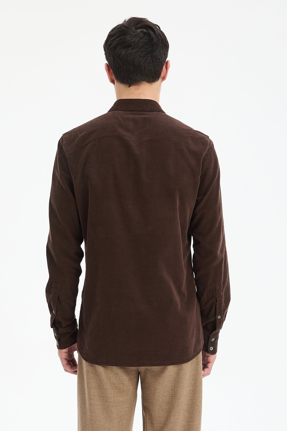 Feel Good Shirt in Brown Italian Cashmere Cord