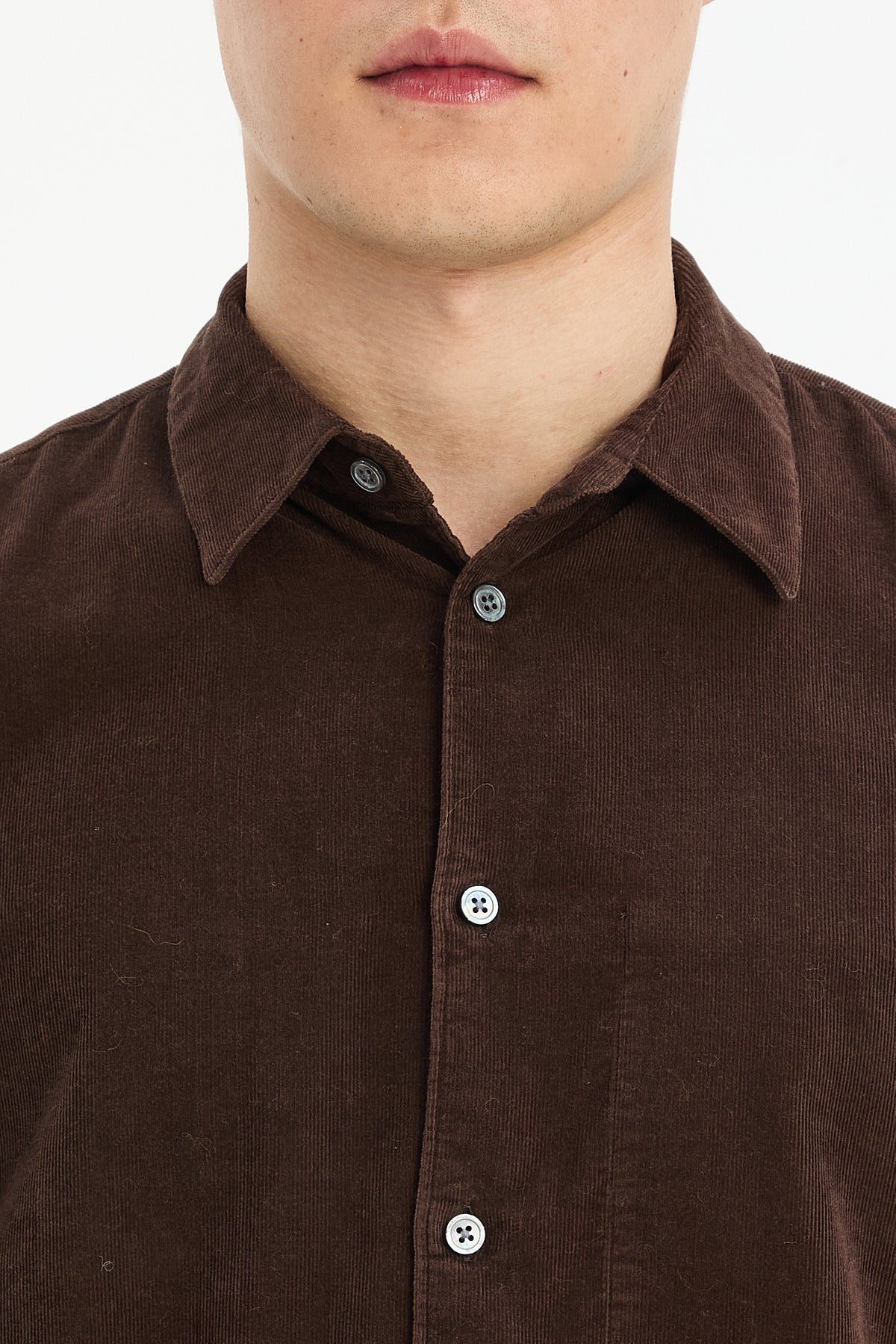 Feel Good Shirt in Brown Italian Cashmere Cord