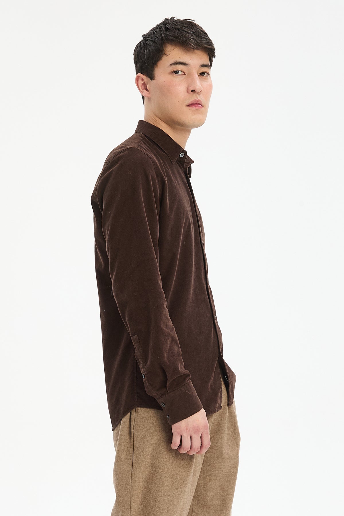 Feel Good Shirt in Brown Italian Cashmere Cord