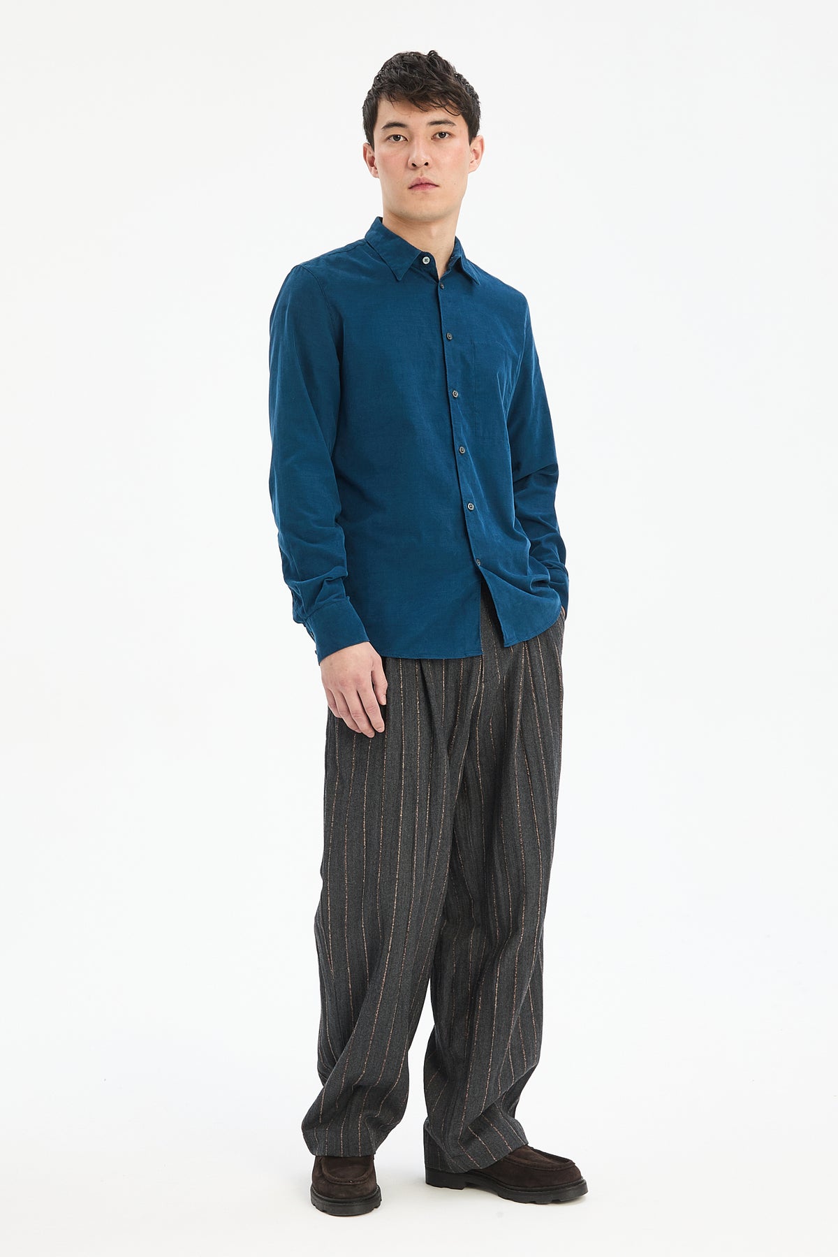 Feel Good Shirt in Emerald Blue Italian Cord