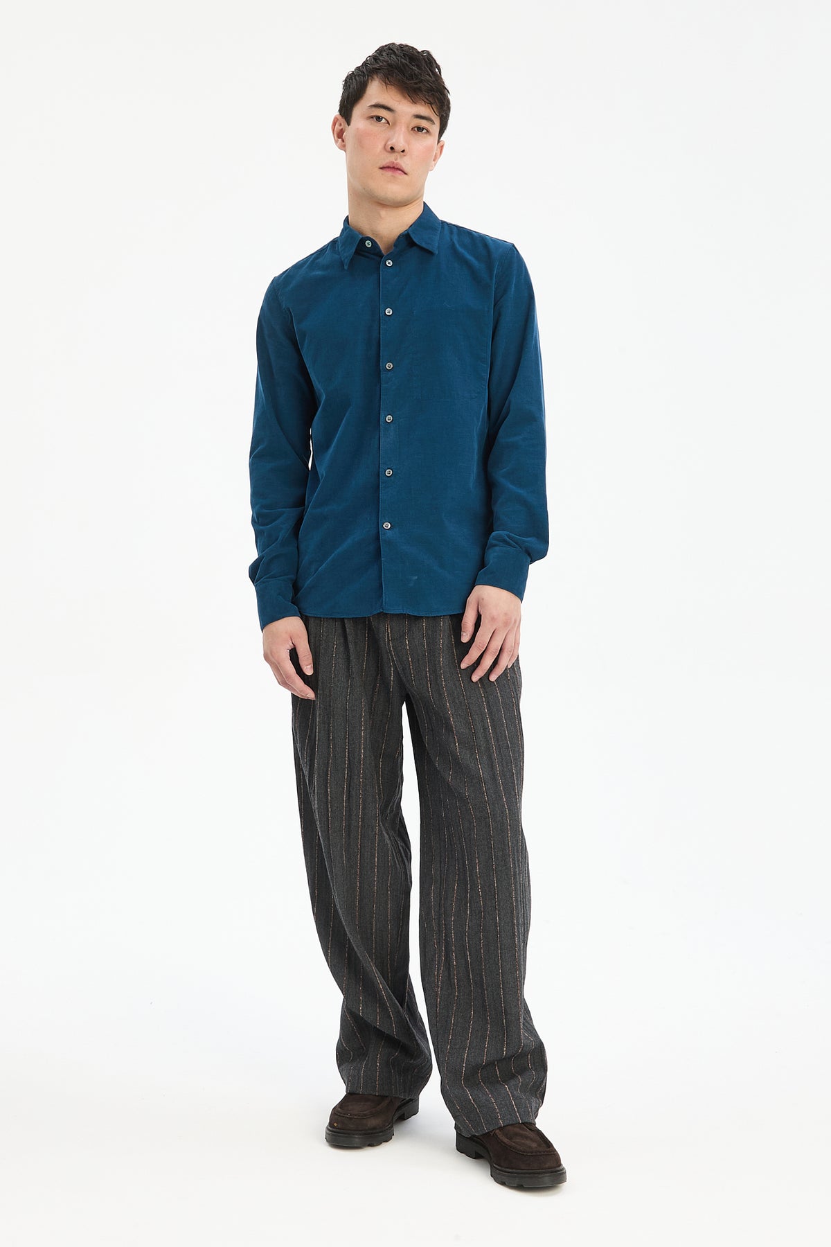 Feel Good Shirt in Emerald Blue Italian Cord