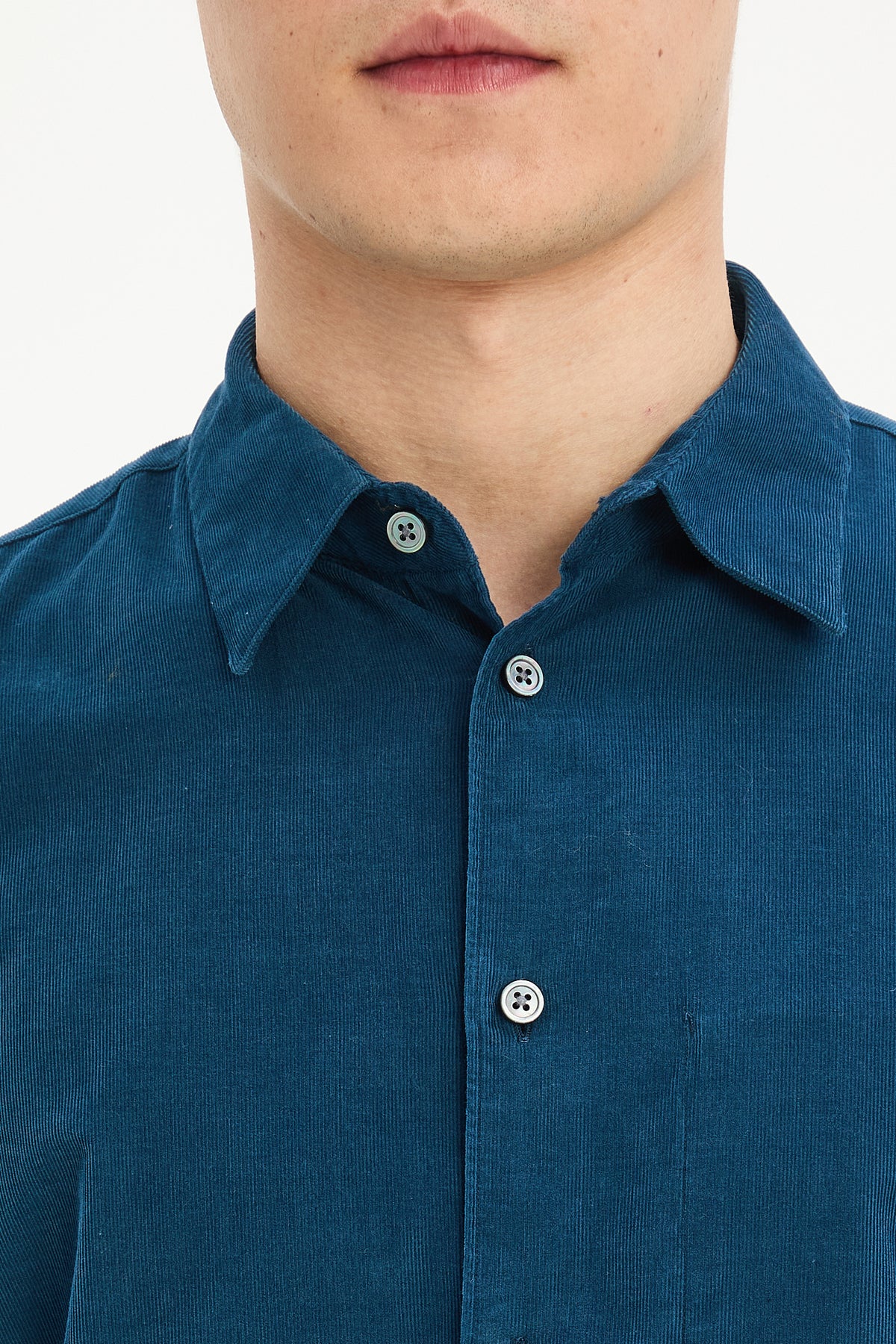 Feel Good Shirt in Emerald Blue Italian Cord