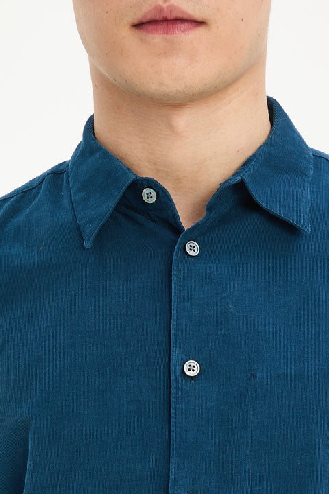 Feel Good Shirt in Emerald Blue Italian Cord