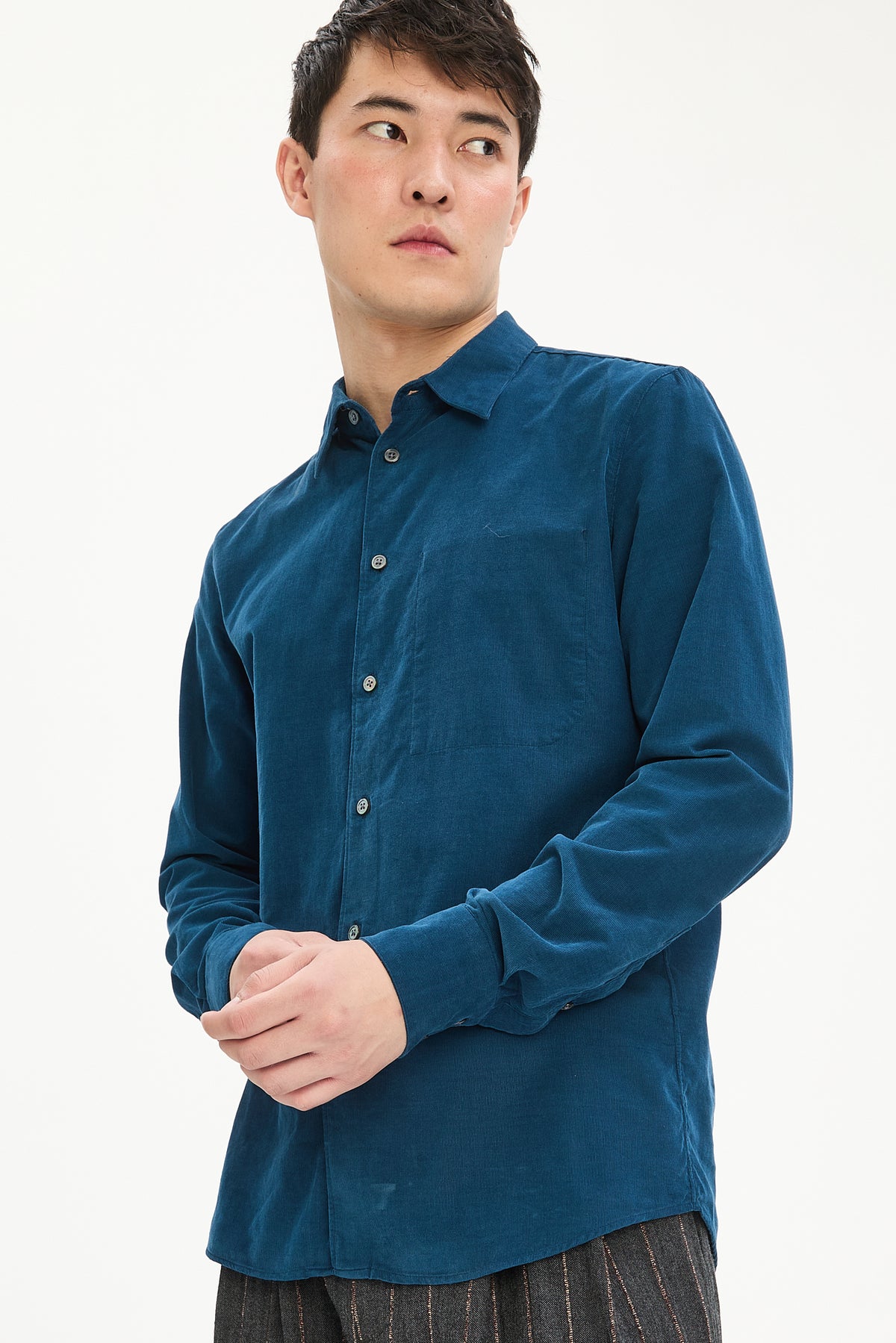 Feel Good Shirt in Emerald Blue Italian Cord