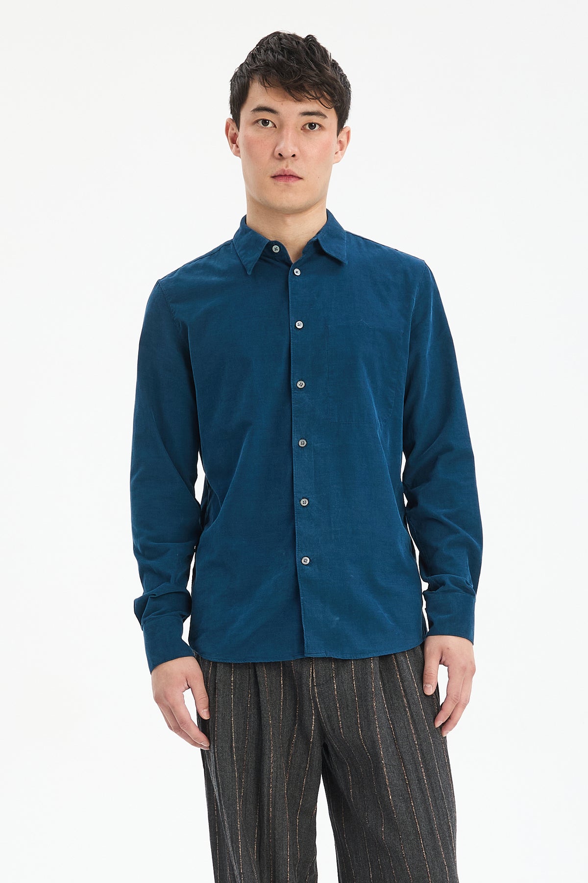 Feel Good Shirt in Emerald Blue Italian Cord