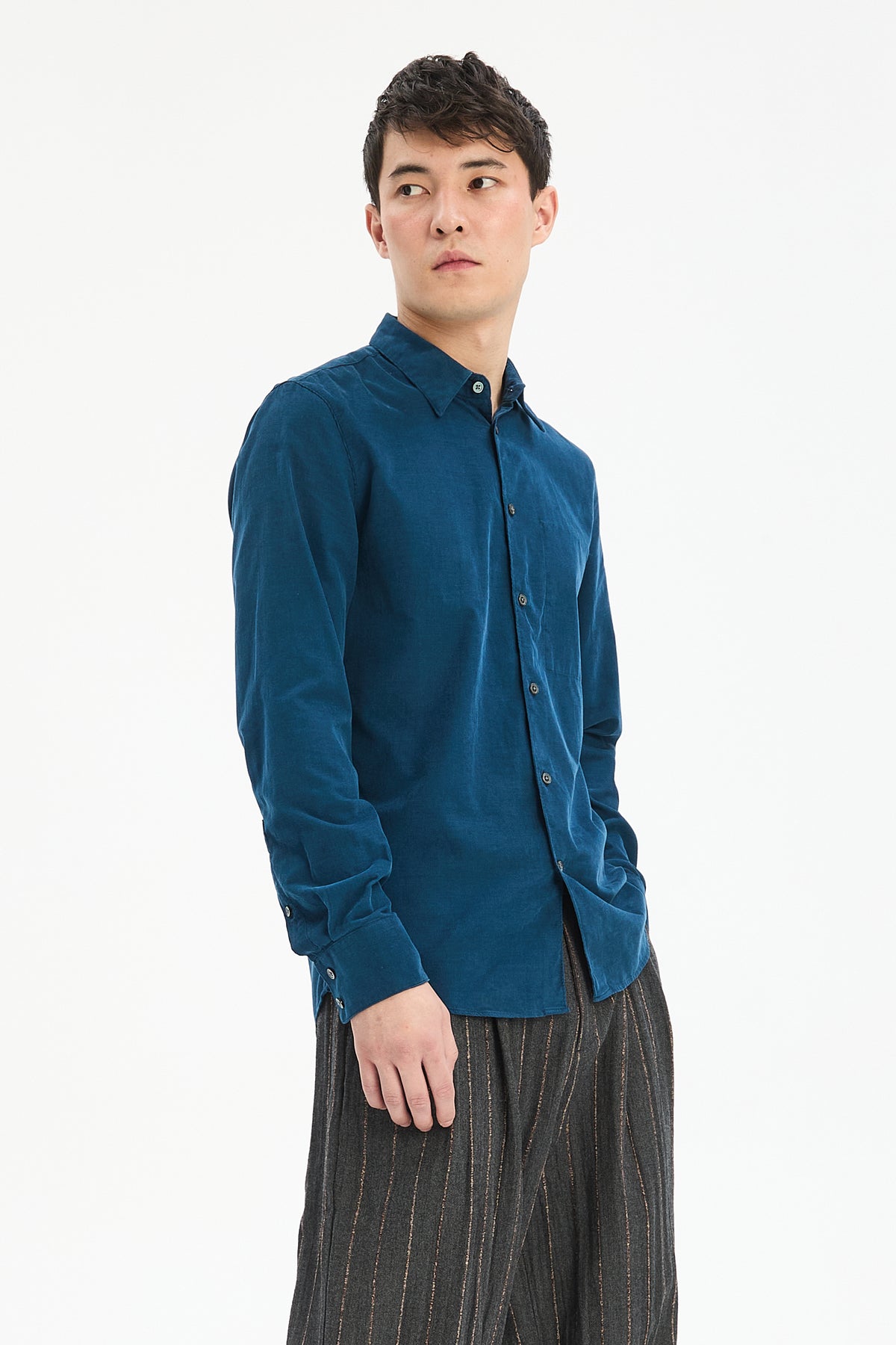 Feel Good Shirt in Emerald Blue Italian Cord