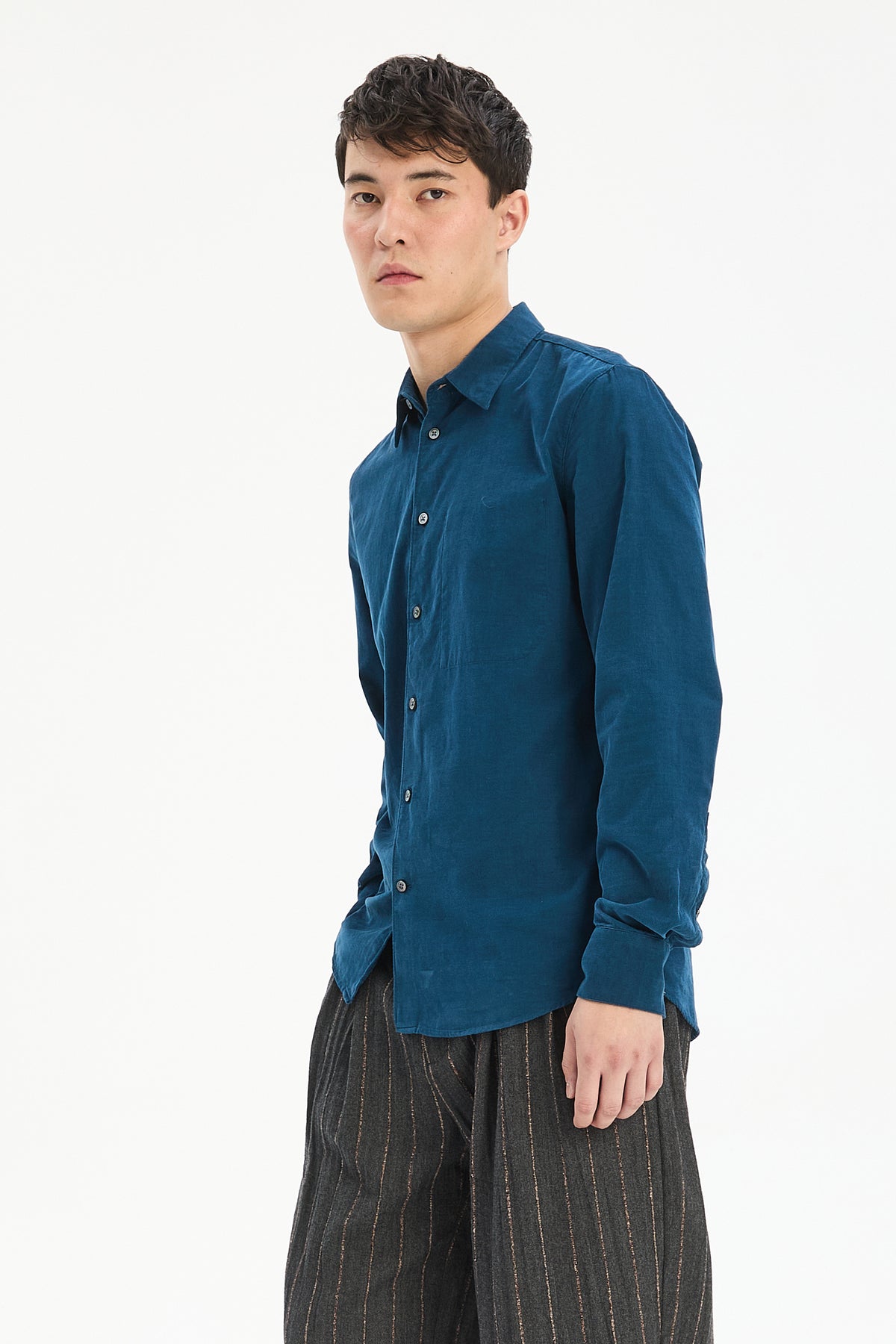 Feel Good Shirt in Emerald Blue Italian Cord