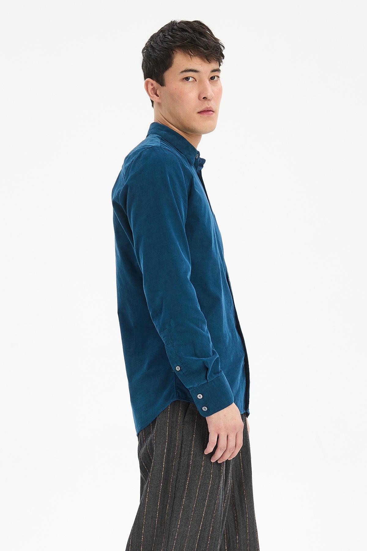 Feel Good Shirt in Emerald Blue Italian Cord