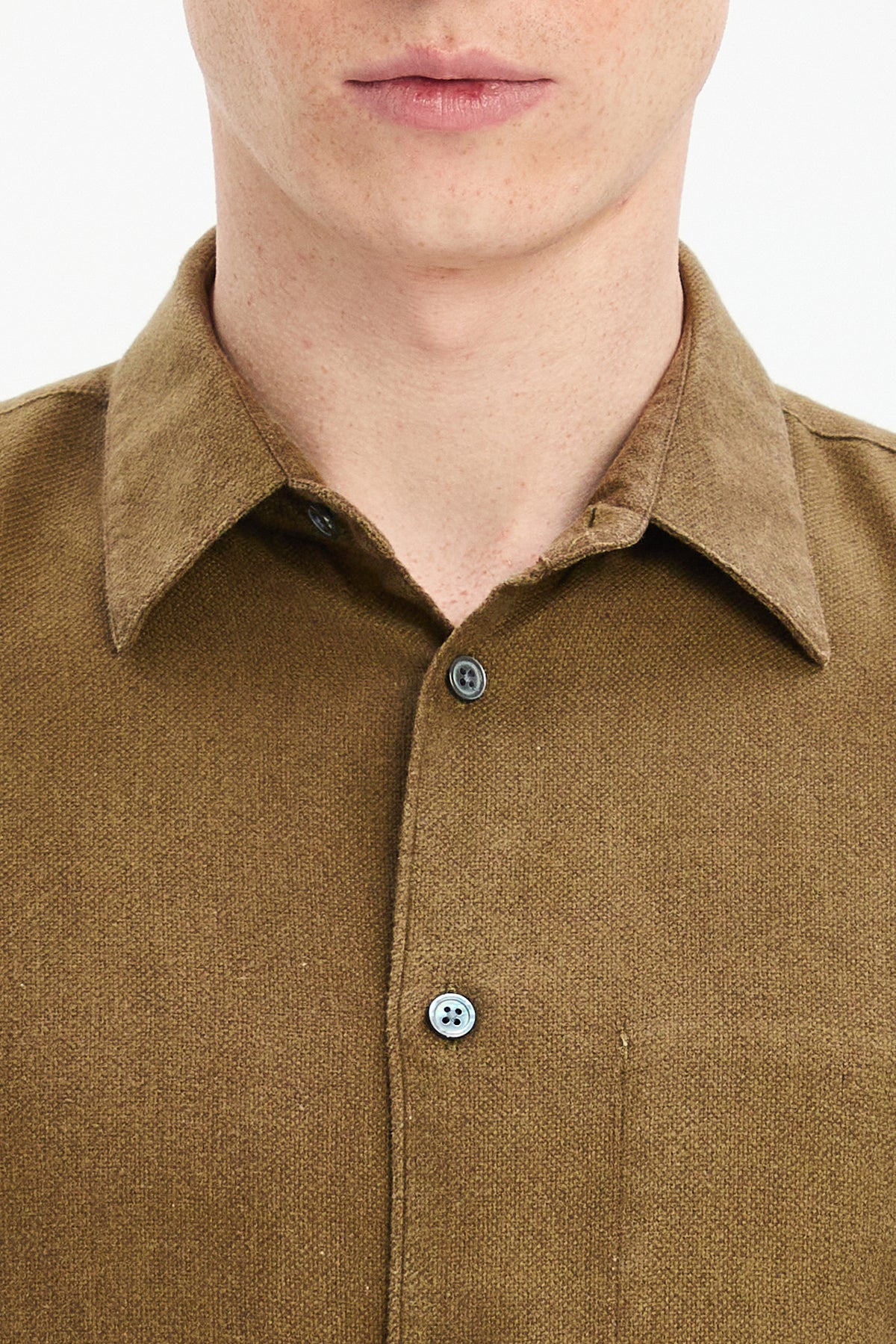 Feel Good Shirt in Ligurian Olive Italian Flannel