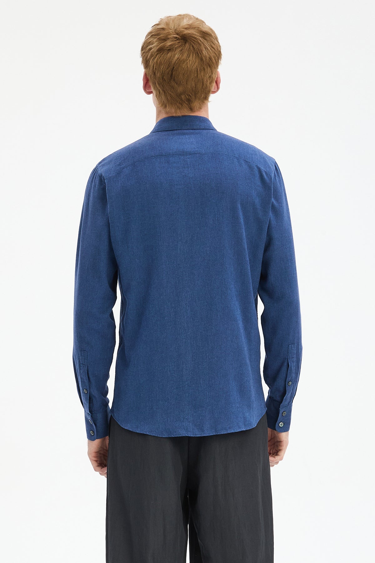 Feel Good Shirt in Cobalt Blue Organic Cotton and Tencel