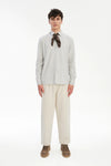 Feel Good Shirt in Grey Silky Italian Lyocell and Organic Cotton Flannel