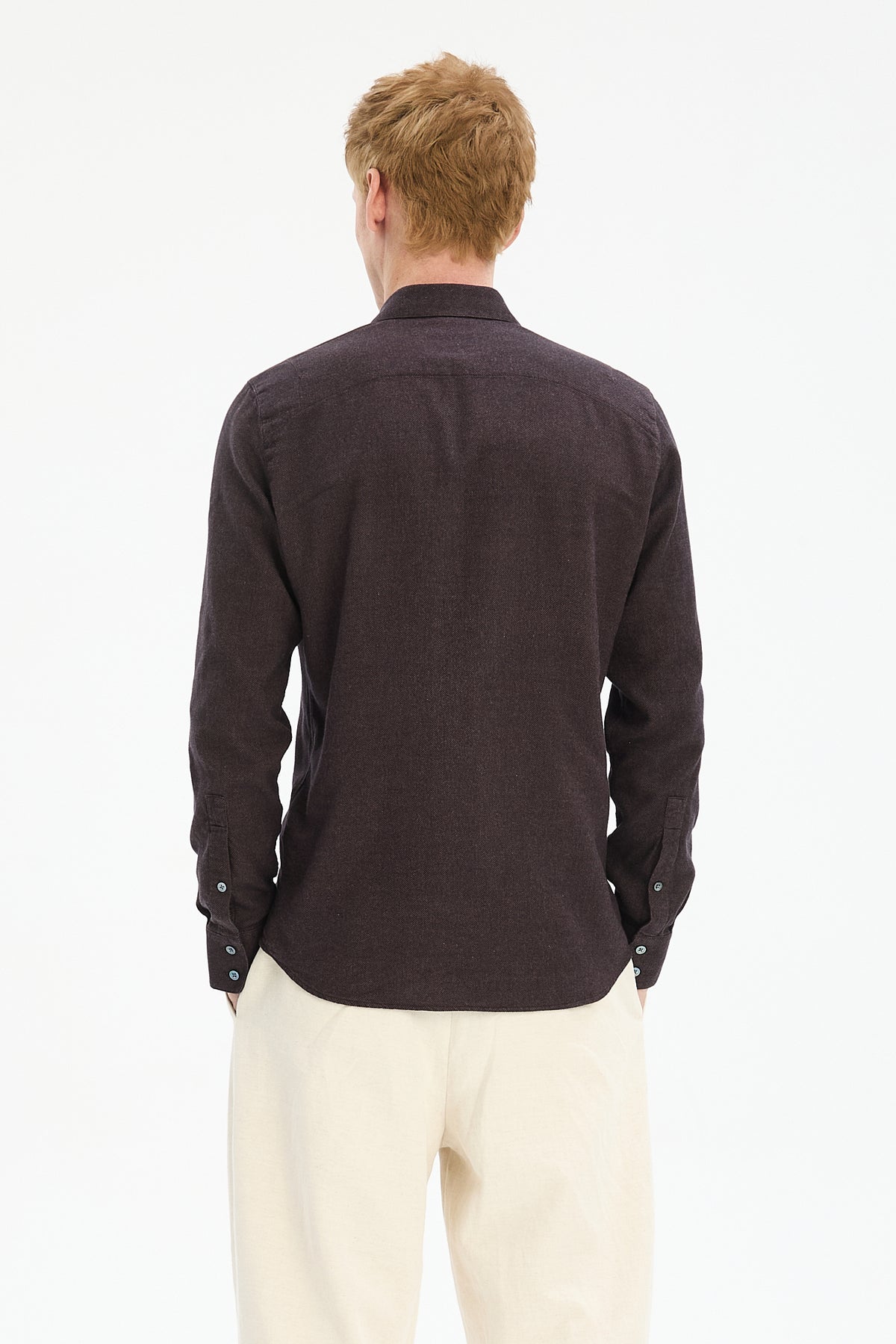 Feel Good Shirt in Brown Organic Cotton and Tencel