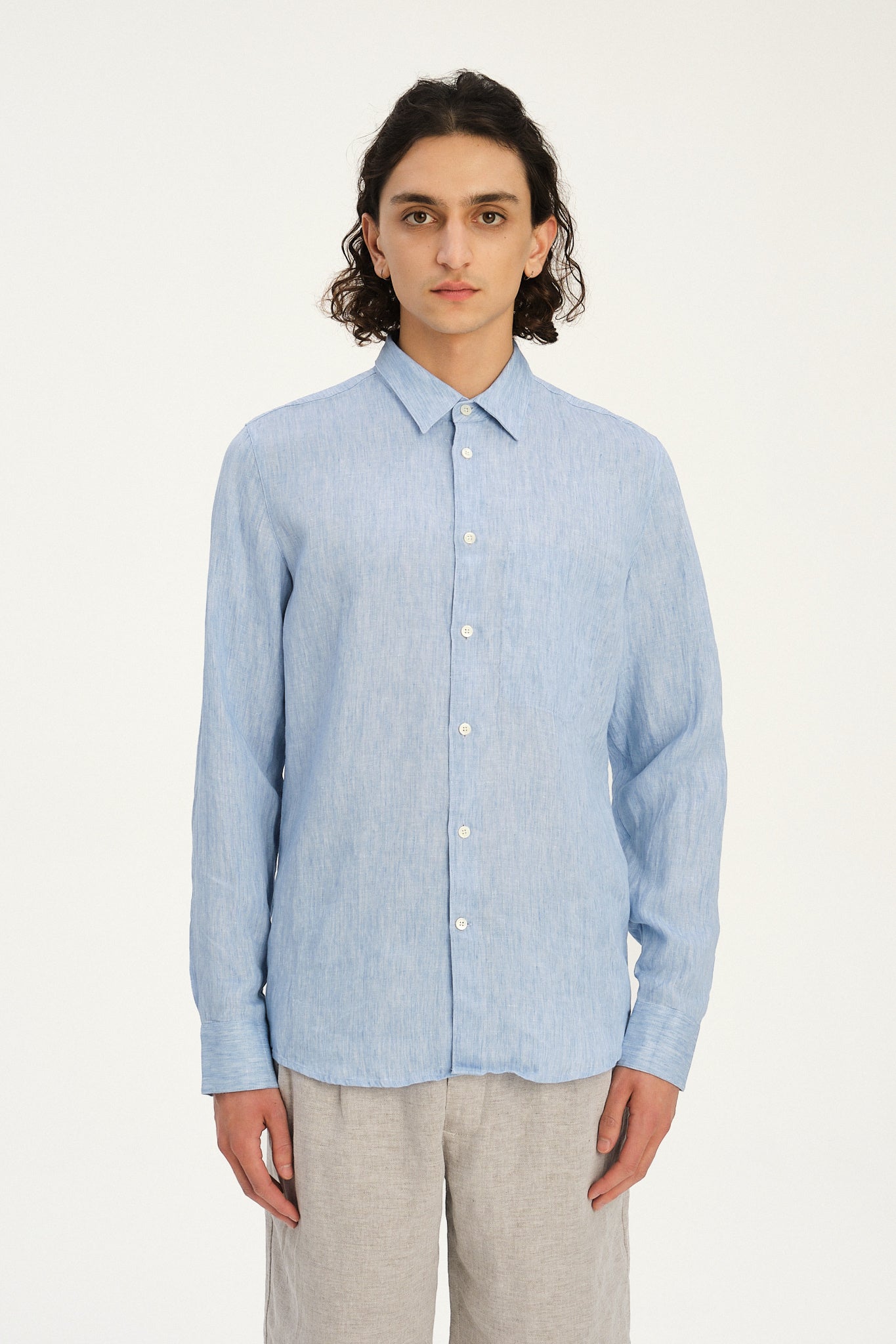 Feel Good Shirt in The Finest Blue Italian Linen