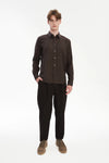 Feel Good Shirt in Chocolate Brown Italian Lyocell and Organic Cotton Flannel