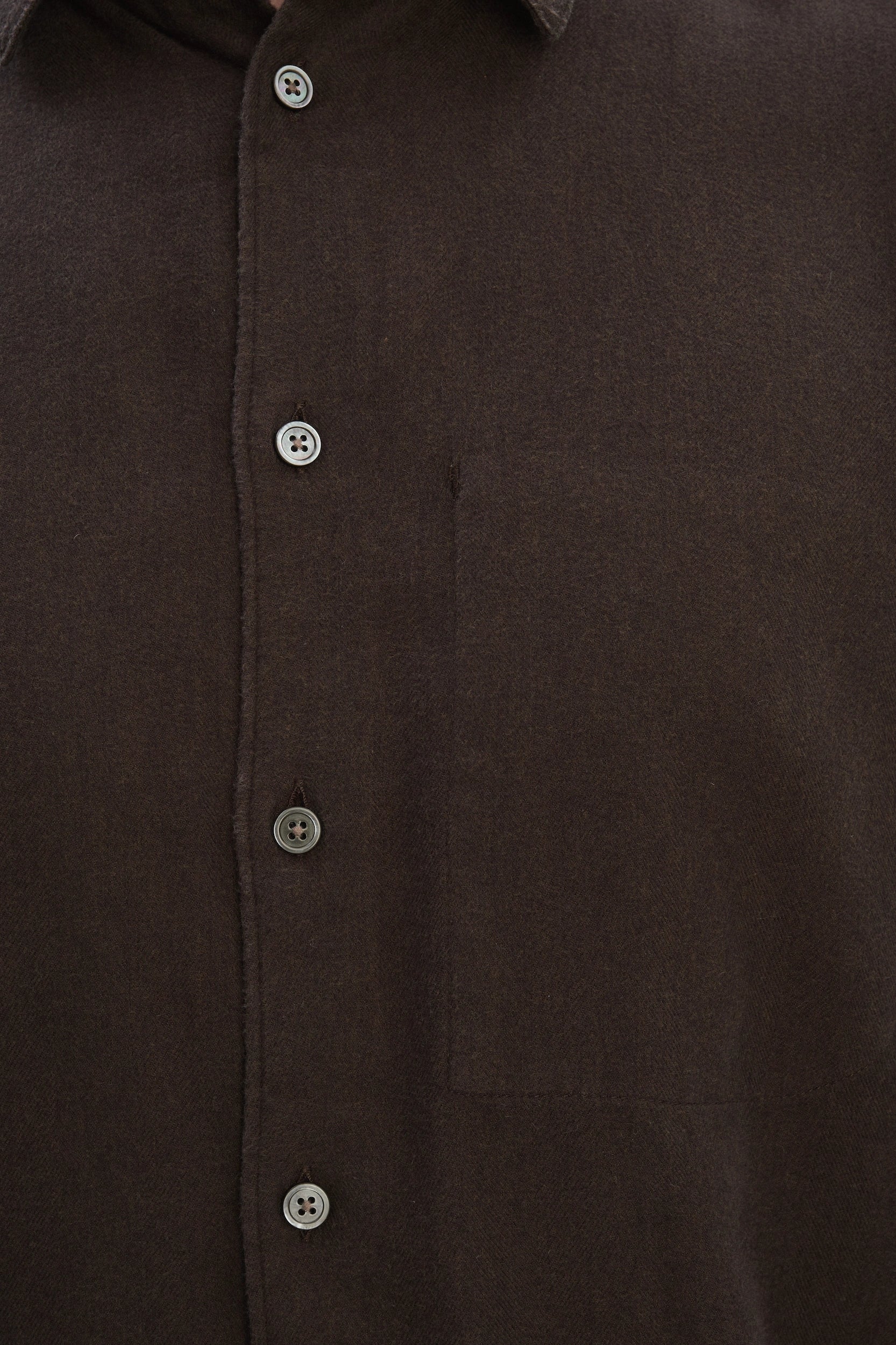 Feel Good Shirt in Chocolate Brown Italian Lyocell and Organic Cotton Flannel