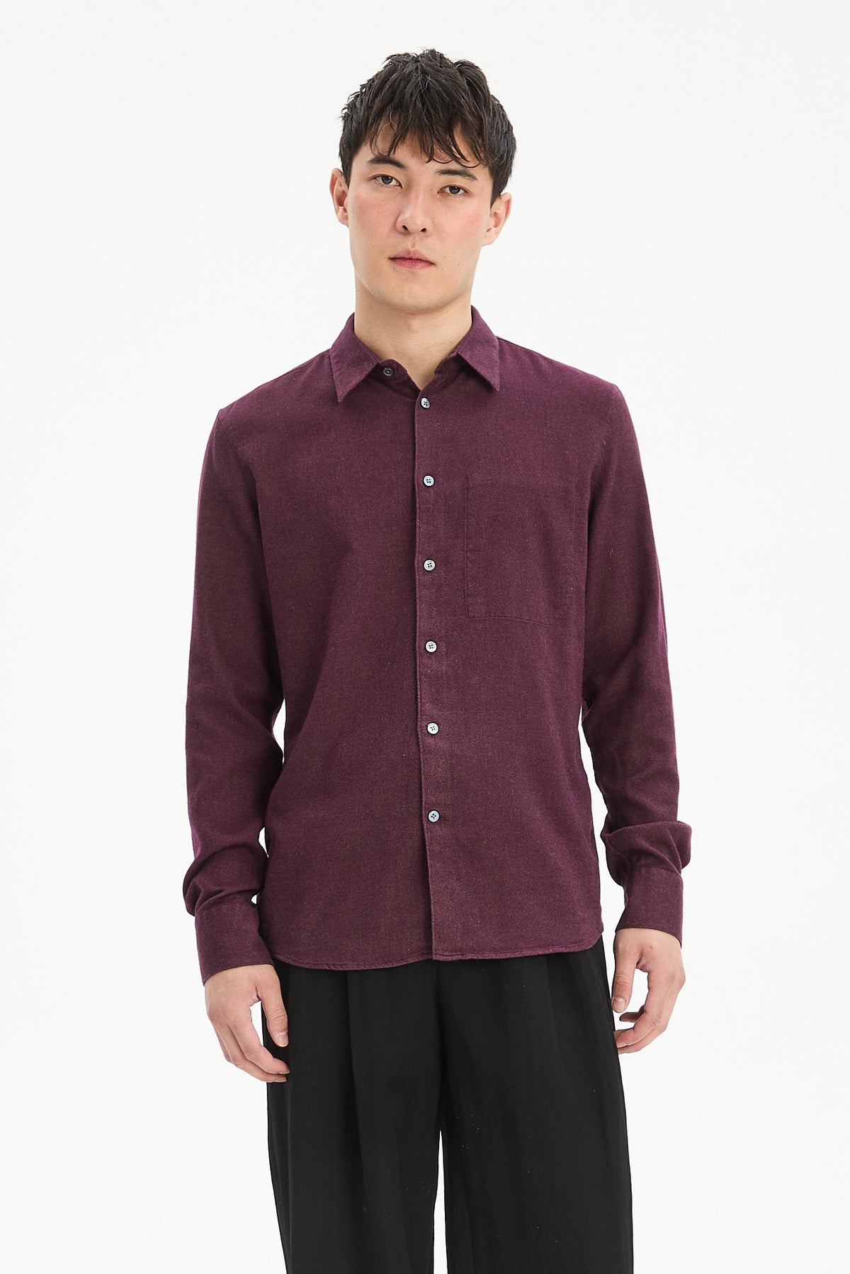 Feel Good Shirt in Mulberry Organic Cotton and Tencel
