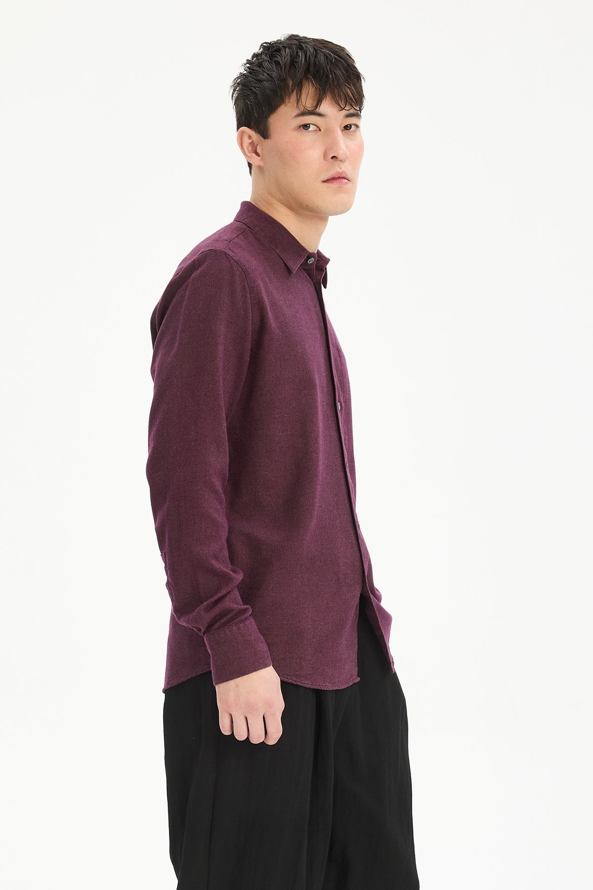 Feel Good Shirt in Mulberry Organic Cotton and Tencel