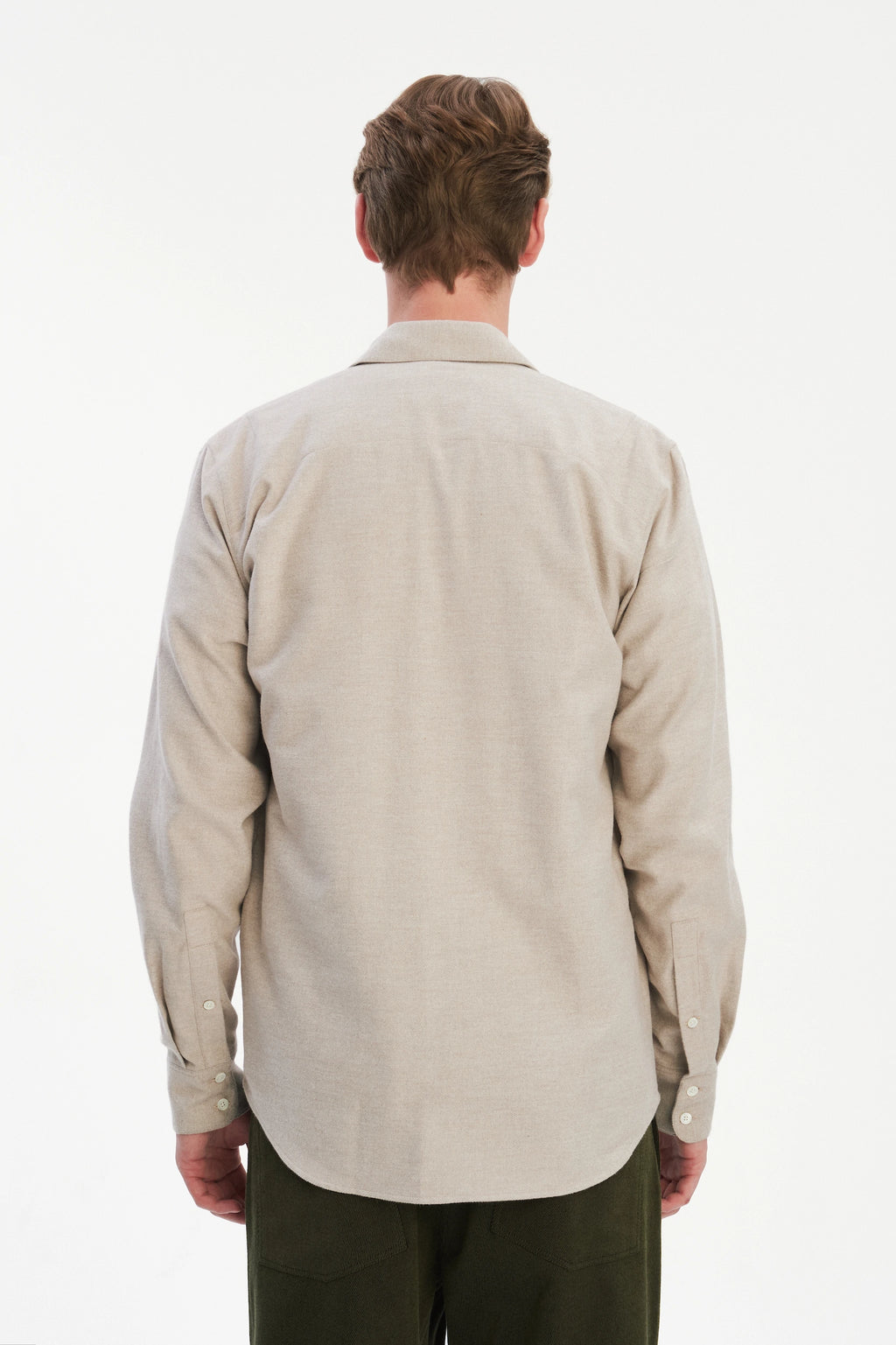Feel Good Shirt in the Finest Brushed Cotton – Light Beige