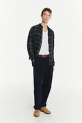 Feel Good Shirt in the Finest Dark Blue, Green, Red and Yellow  Chequered Fluid Italian Modal