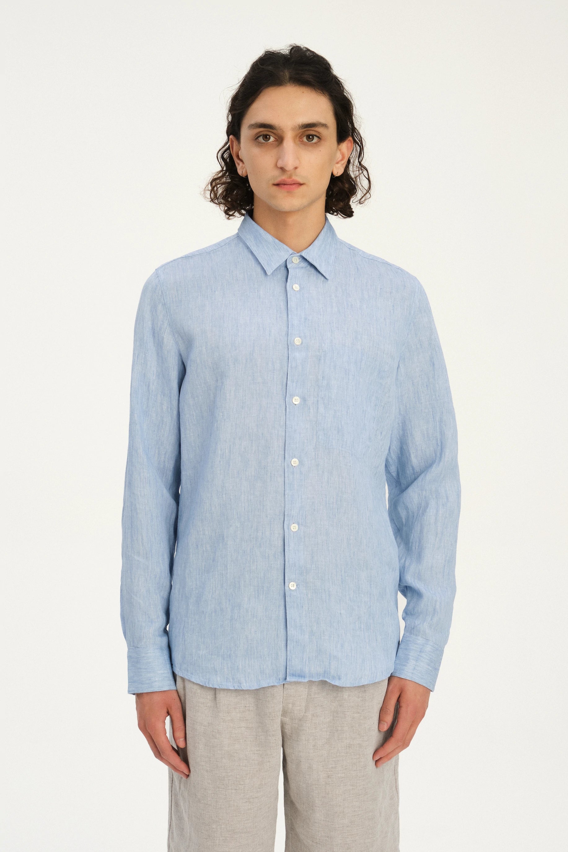 Feel Good Shirt in The Finest Blue Italian Linen