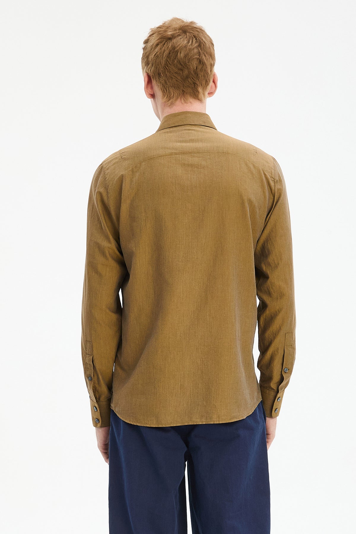 Feel Good Shirt in Ochre Italian Flannel