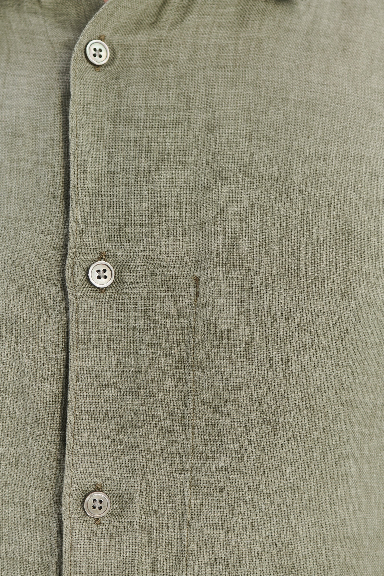 Feel Good Shirt in a Thyme Green Italian Oxford Linen