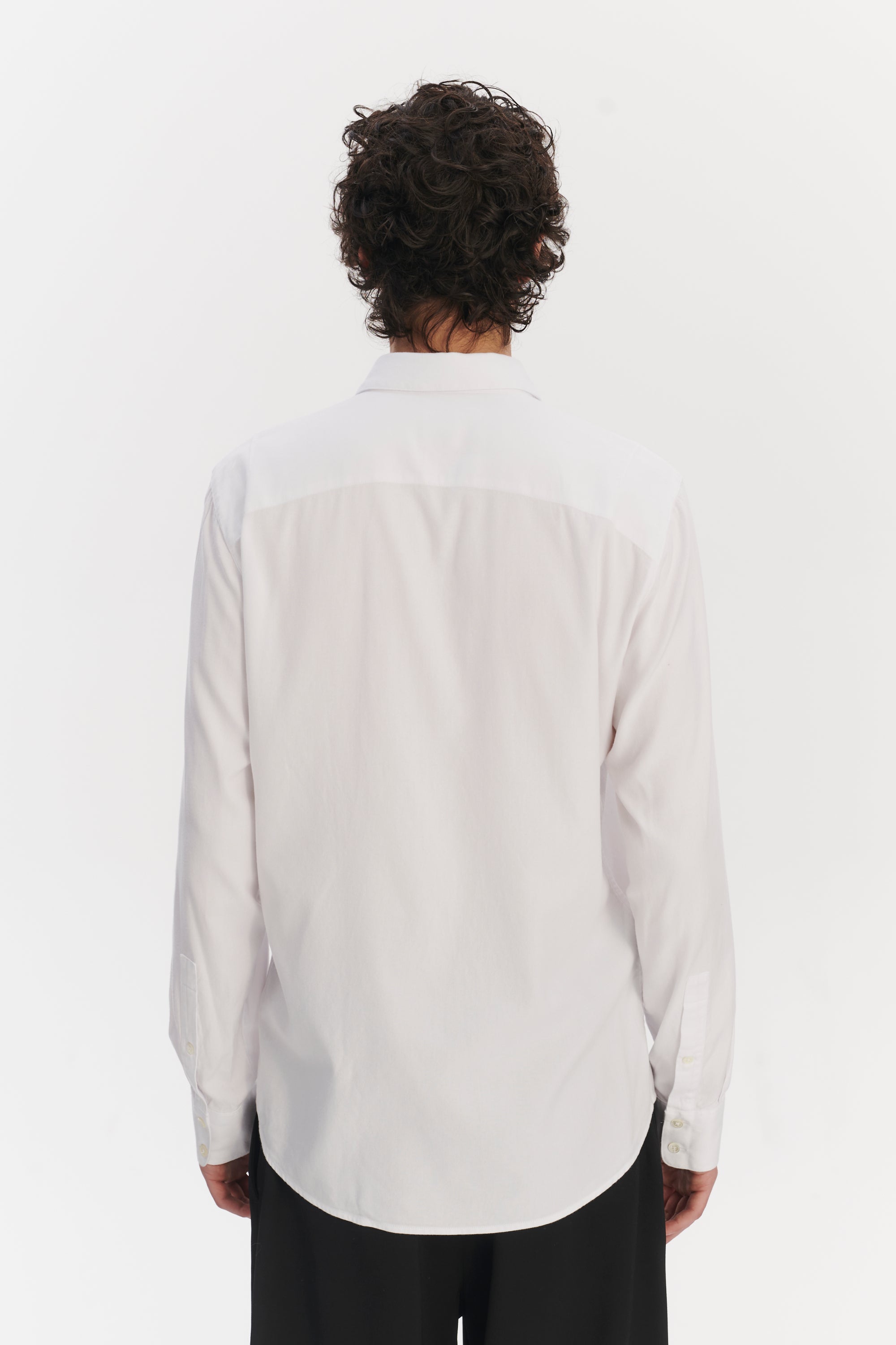Feel Good Shirt in a White Very Soft Italian Lyocell and Cotton