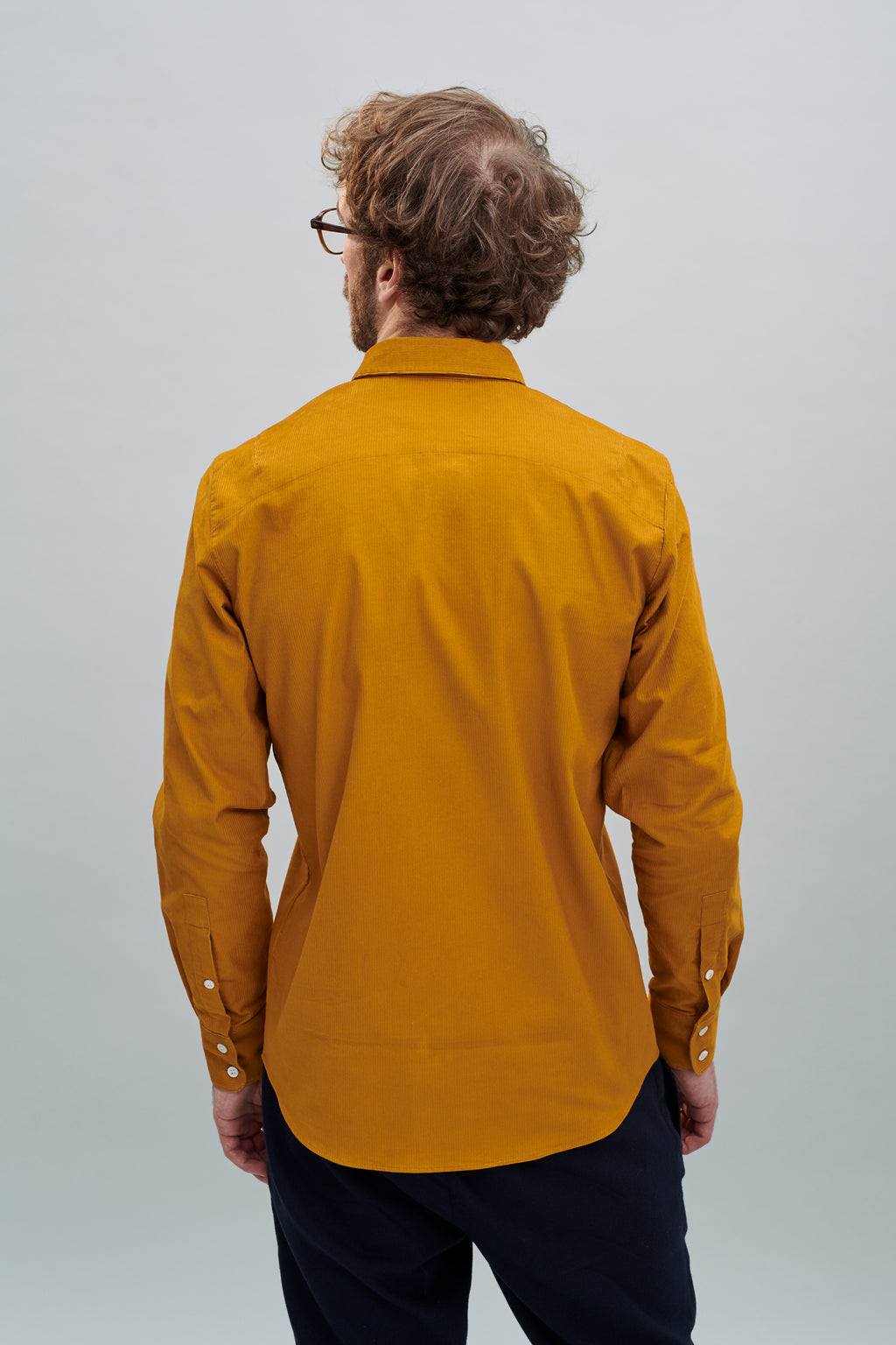 Feel Good Shirt in a Kurkuma Yellow Japanese Cotton Corduroy