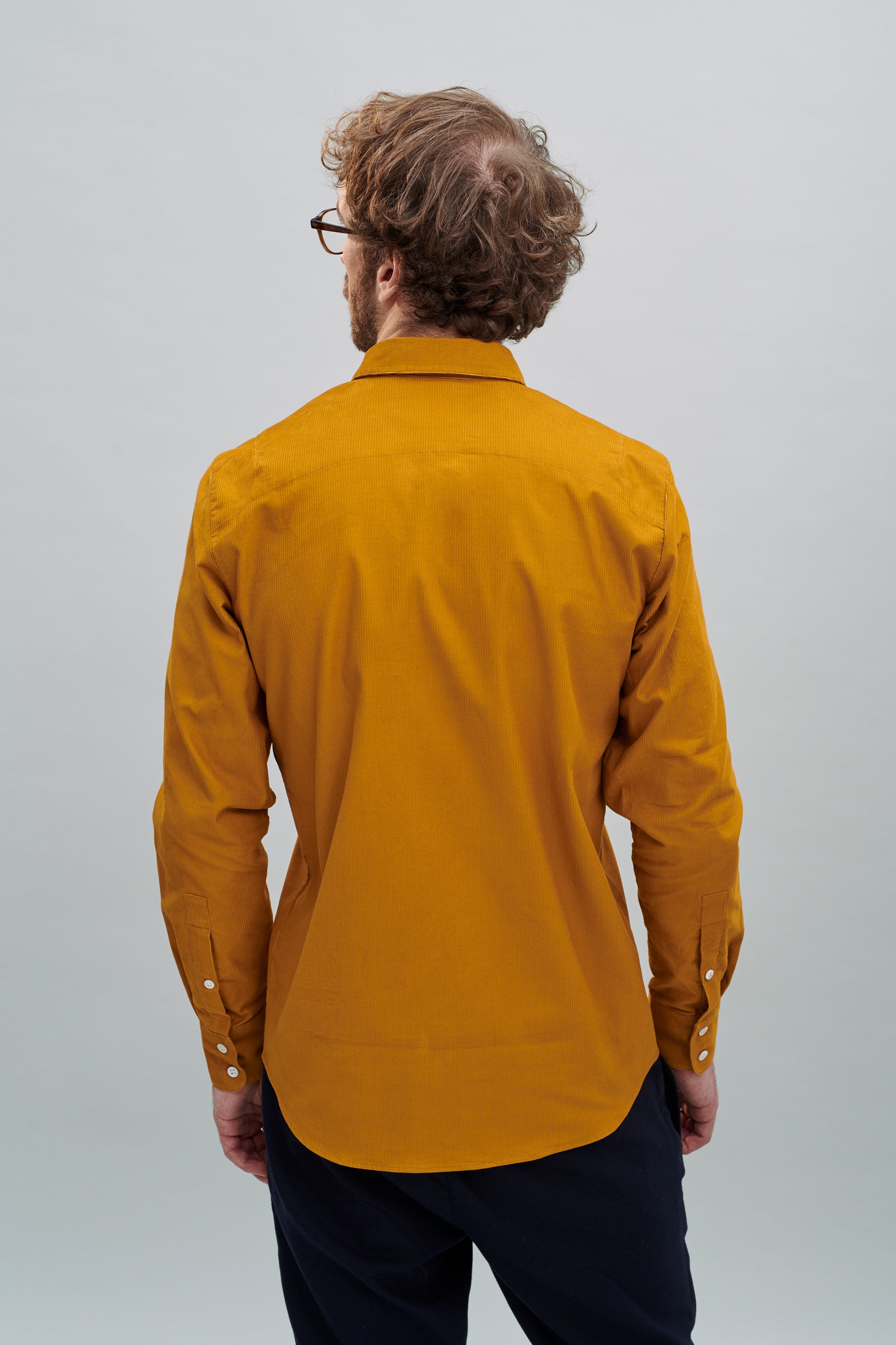 Feel Good Shirt in a Kurkuma Yellow Japanese Cotton Corduroy