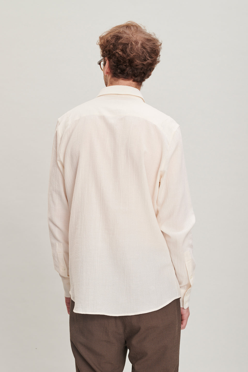 Feel Good Shirt in a Very Soft Cream White Japanese Organic Cotton