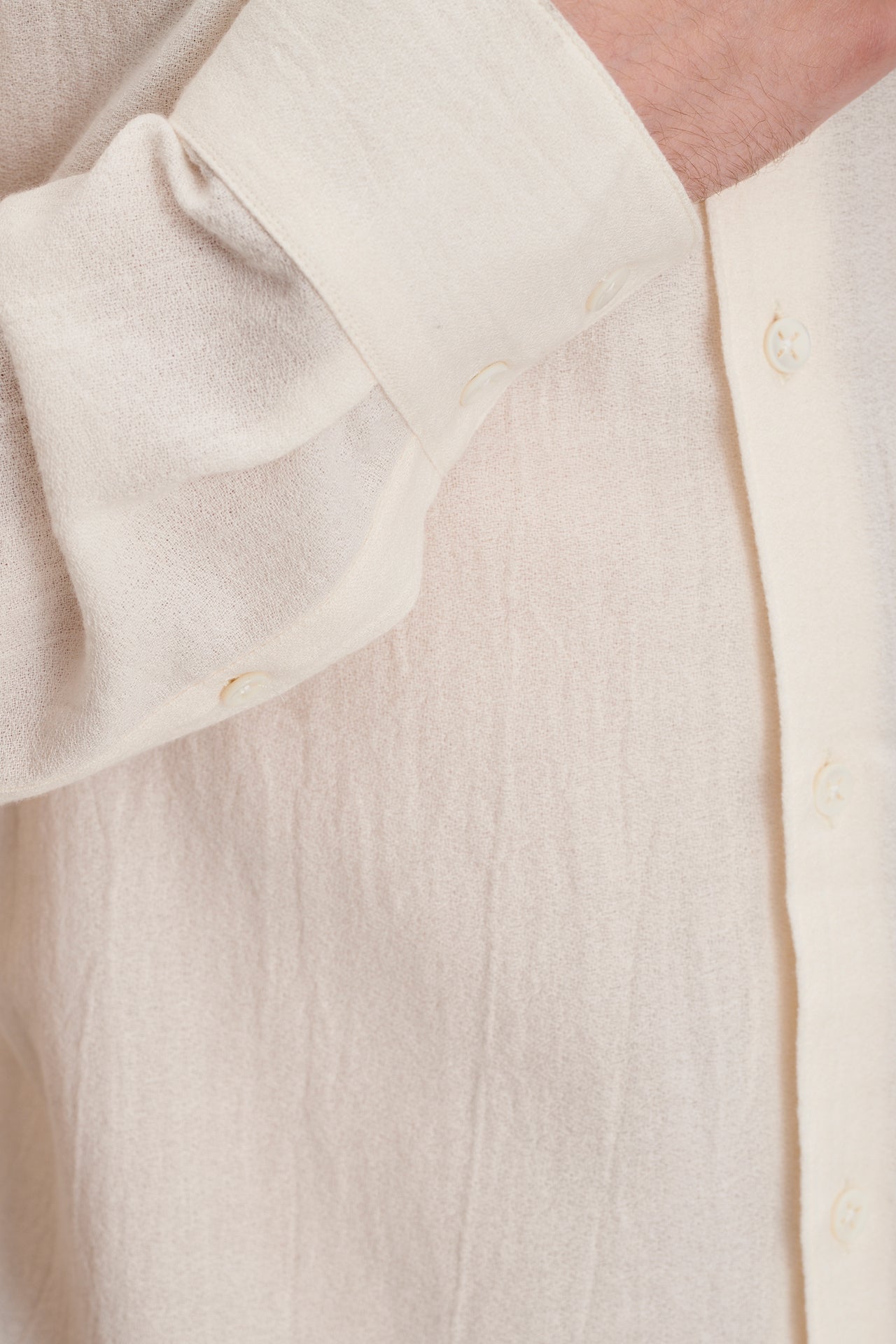 Feel Good Shirt in a Very Soft Cream White Japanese Organic Cotton