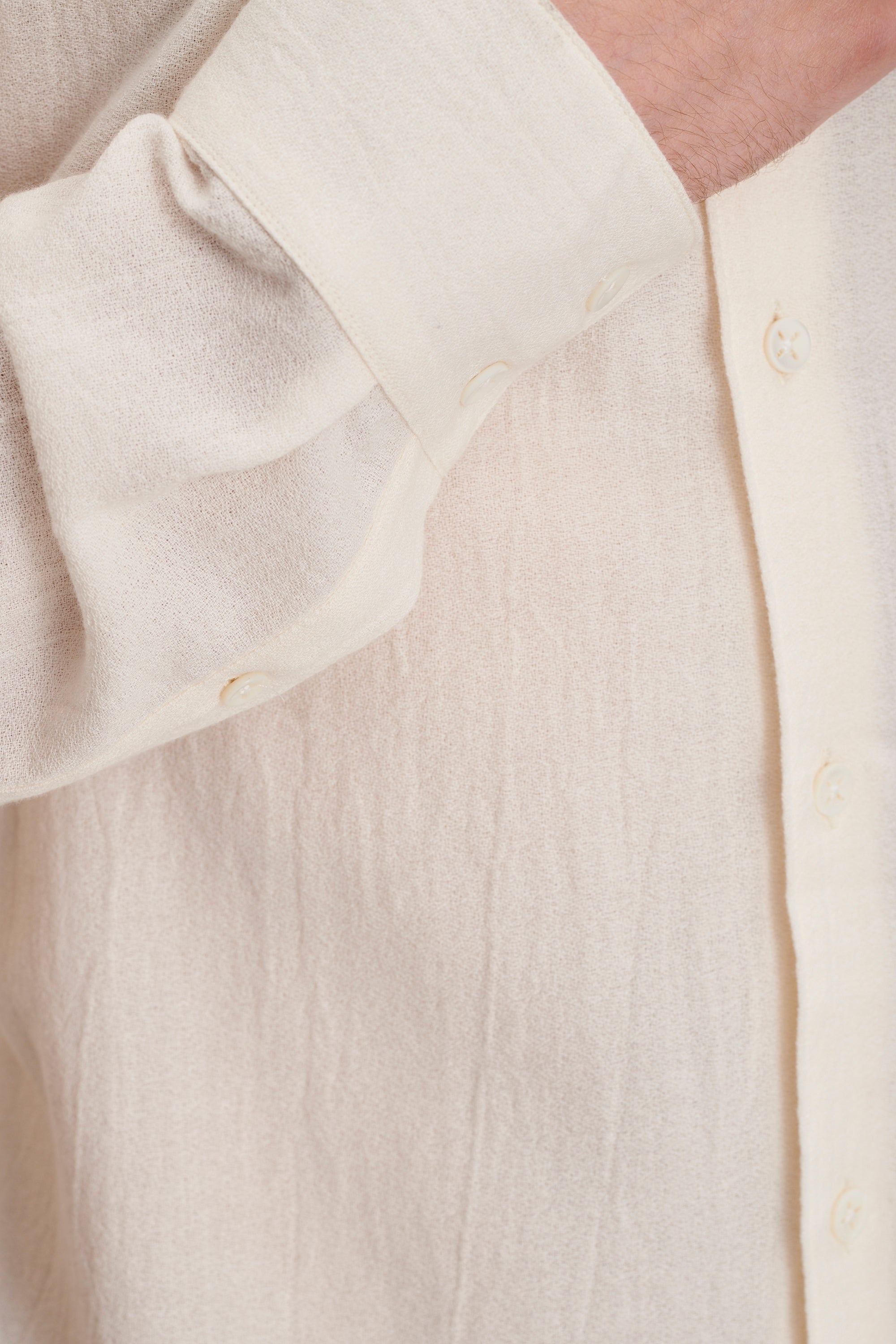Feel Good Shirt in a Very Soft Cream White Japanese Organic Cotton