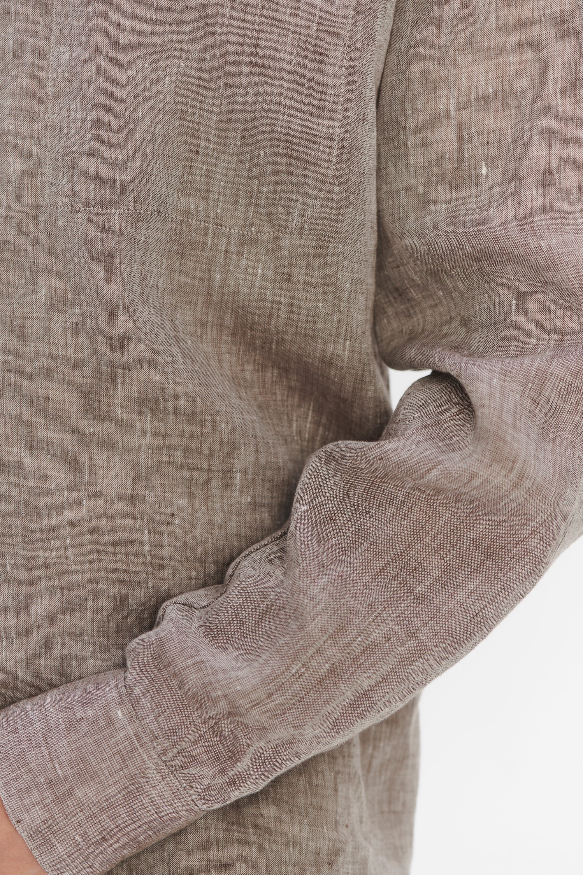 Feel Good Shirt in a Very Soft Beige Brown Bohemian Linen