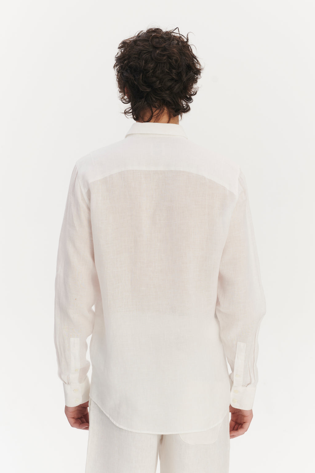 Feel Good Shirt in a Soft Pure White Airy Bohemian Linen