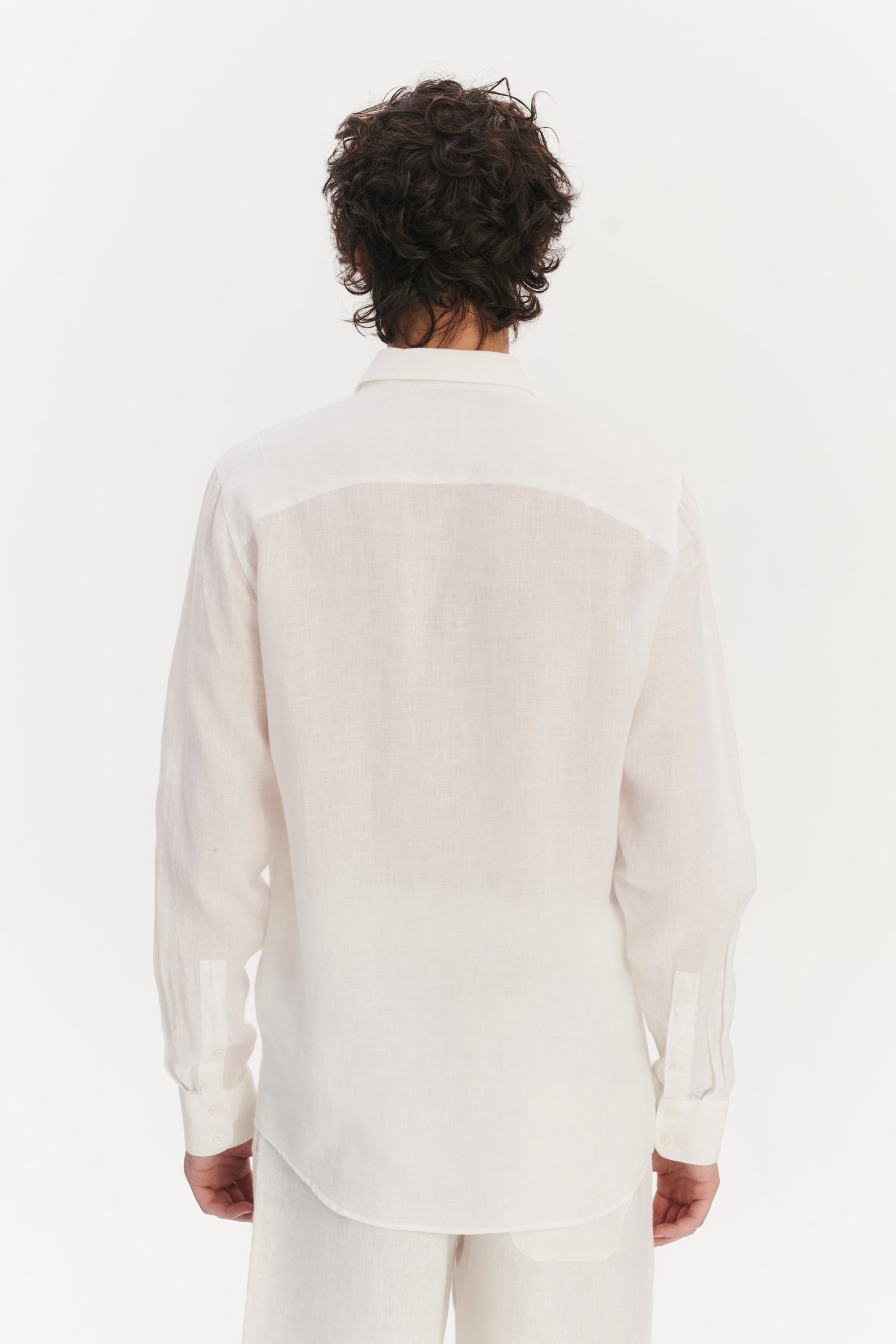 Feel Good Shirt in a Soft Pure White Airy Bohemian Linen