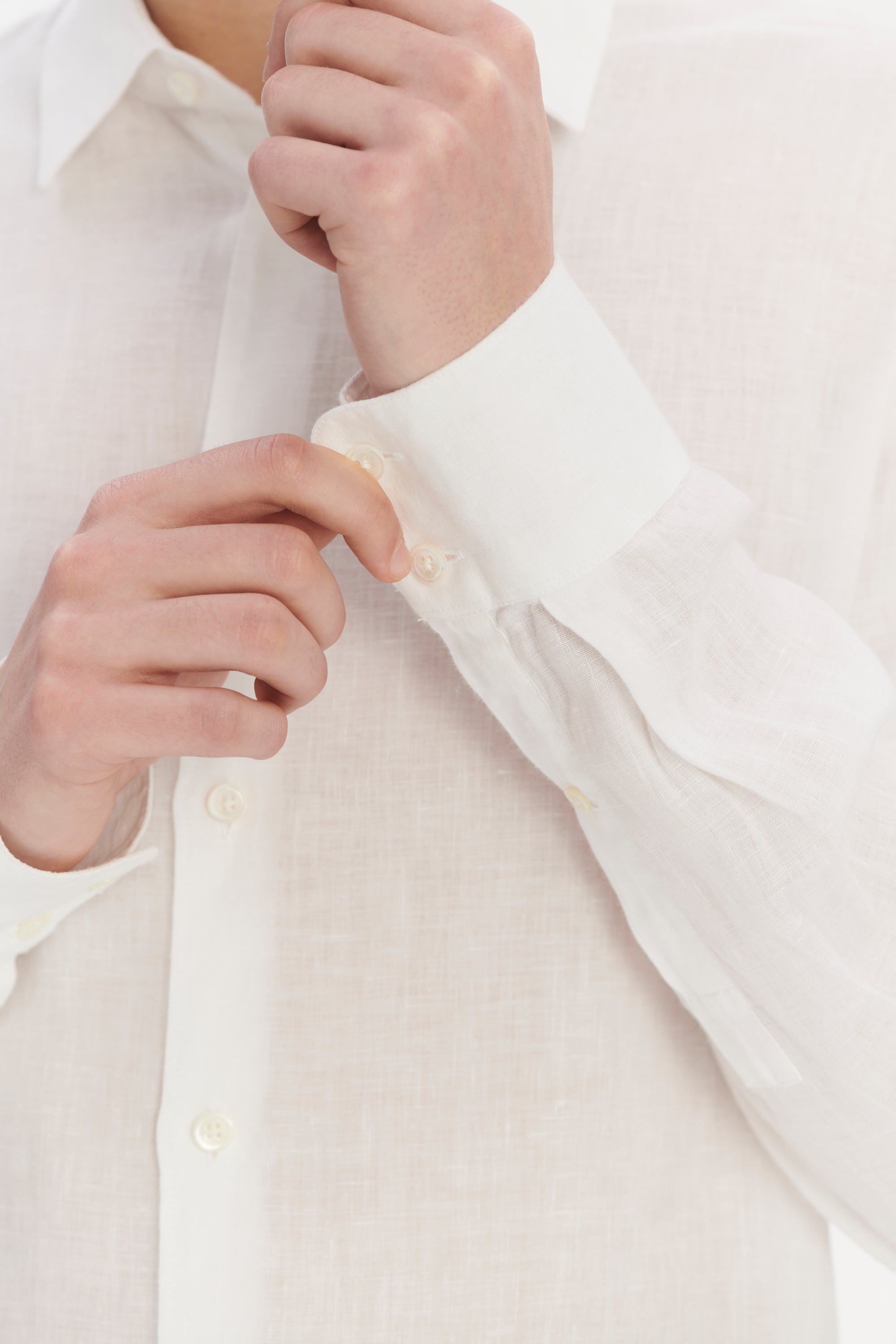 Feel Good Shirt in a Soft Pure White Airy Bohemian Linen