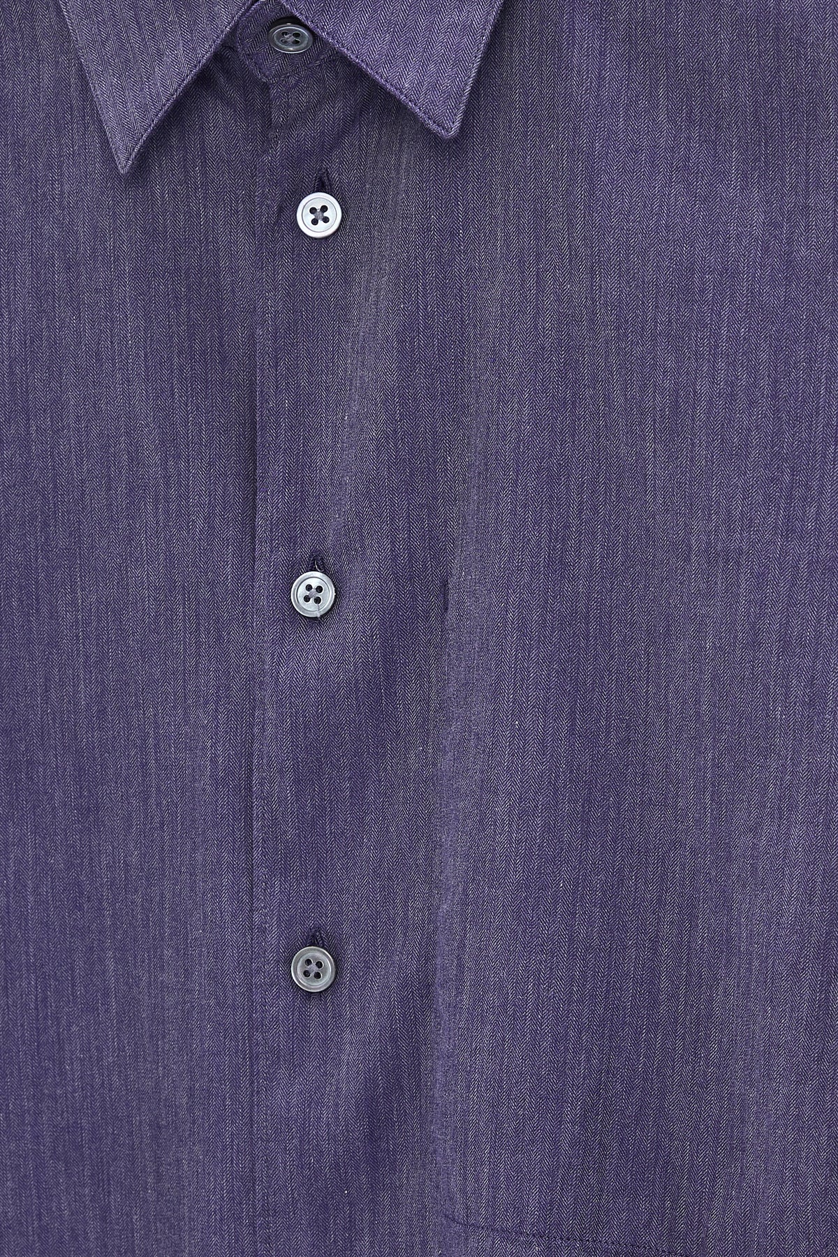 Feel Good Shirt in the Finest Purple Mini Herringbone Italian Cotton